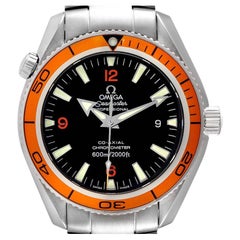 Omega Seamaster Planet Ocean Orange Bezel Steel Mens Watch 2209.50.00 Box Card