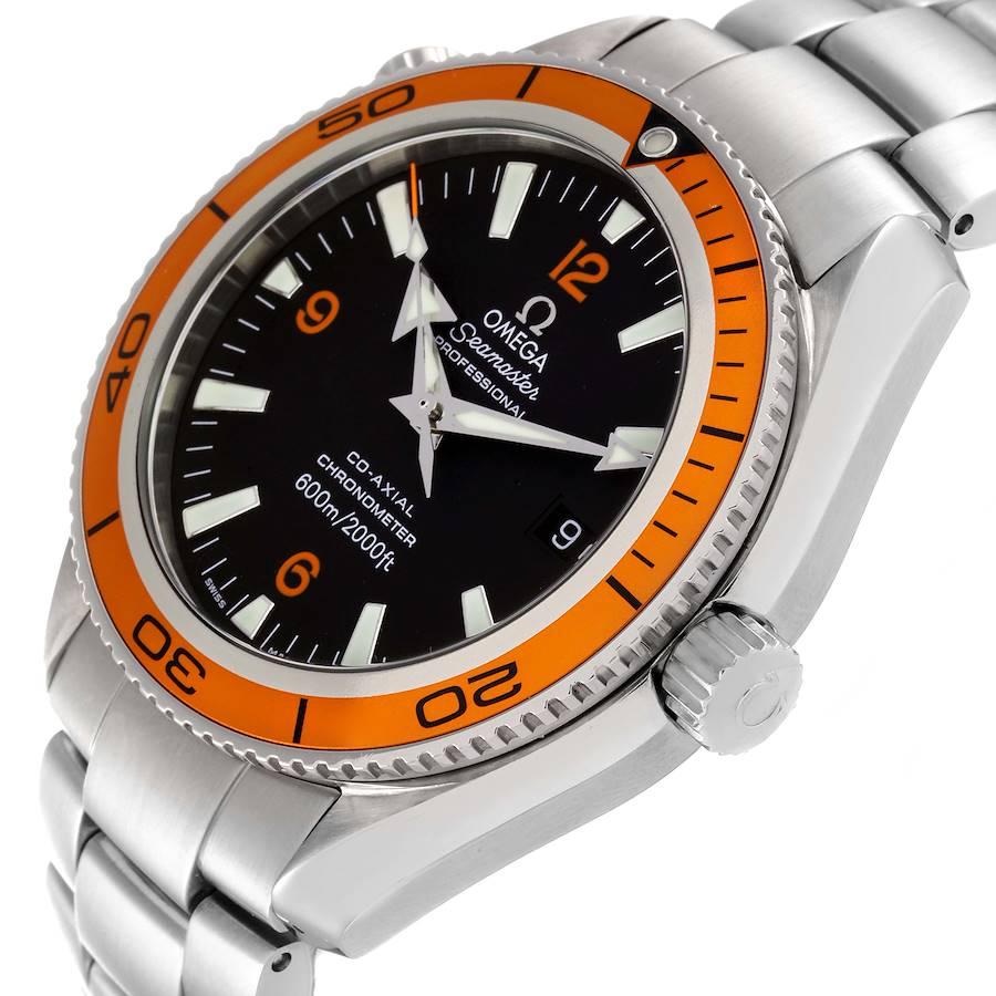 Omega Seamaster Planet Ocean Orange Bezel Steel Mens Watch 2209.50.00 Card 1