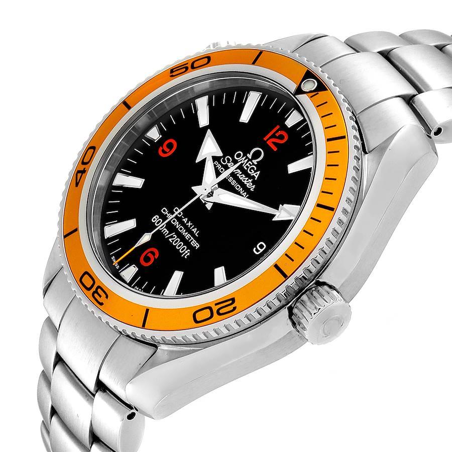 Omega Seamaster Planet Ocean Orange Bezel Steel Men's Watch 2209.50.00 2