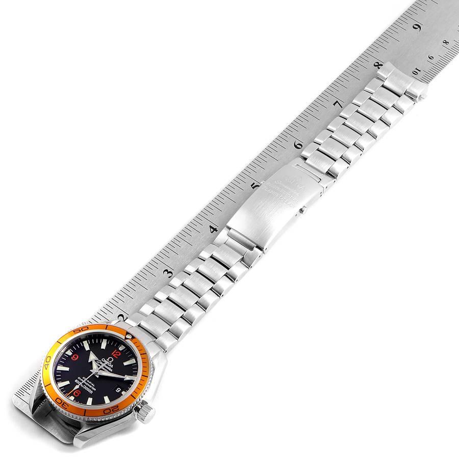 Omega Seamaster Planet Ocean Orange Bezel Steel Men's Watch 2209.50.00 5