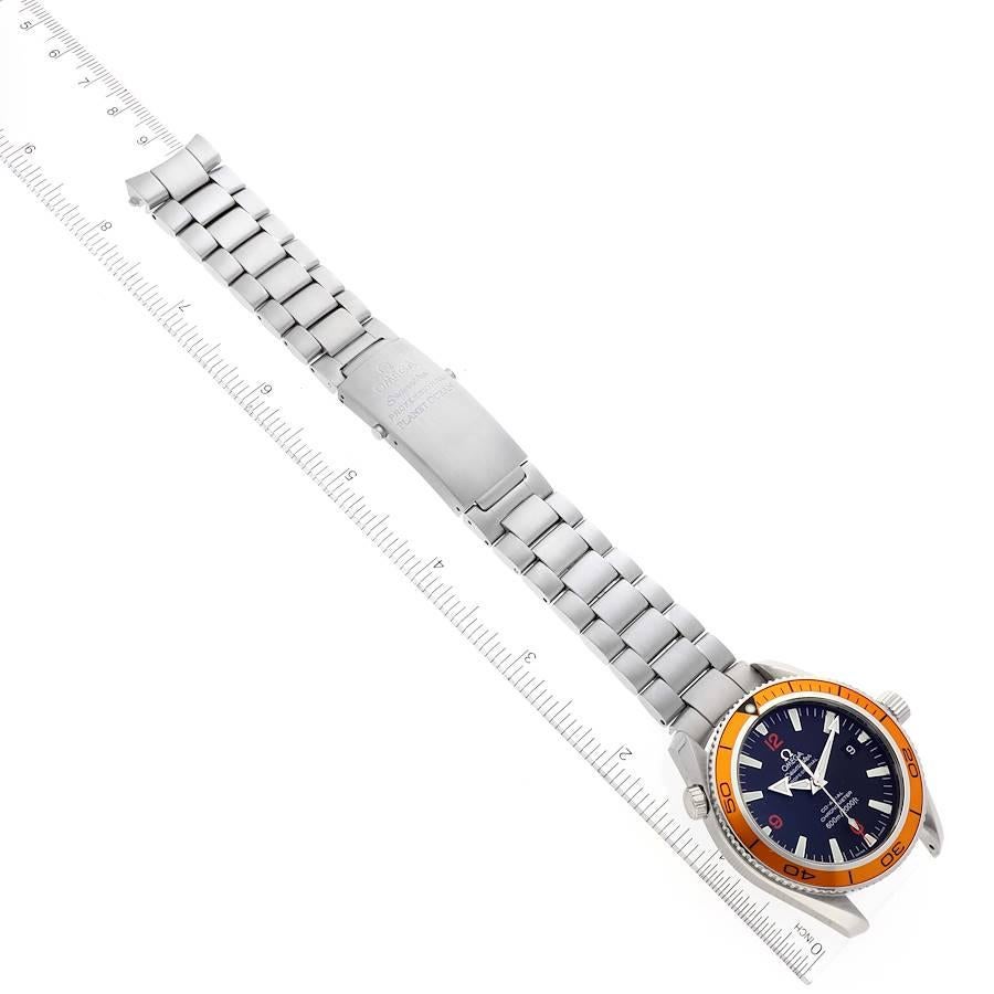 Omega Seamaster Planet Ocean Orange Bezel Steel Mens Watch 2209.50.00 1