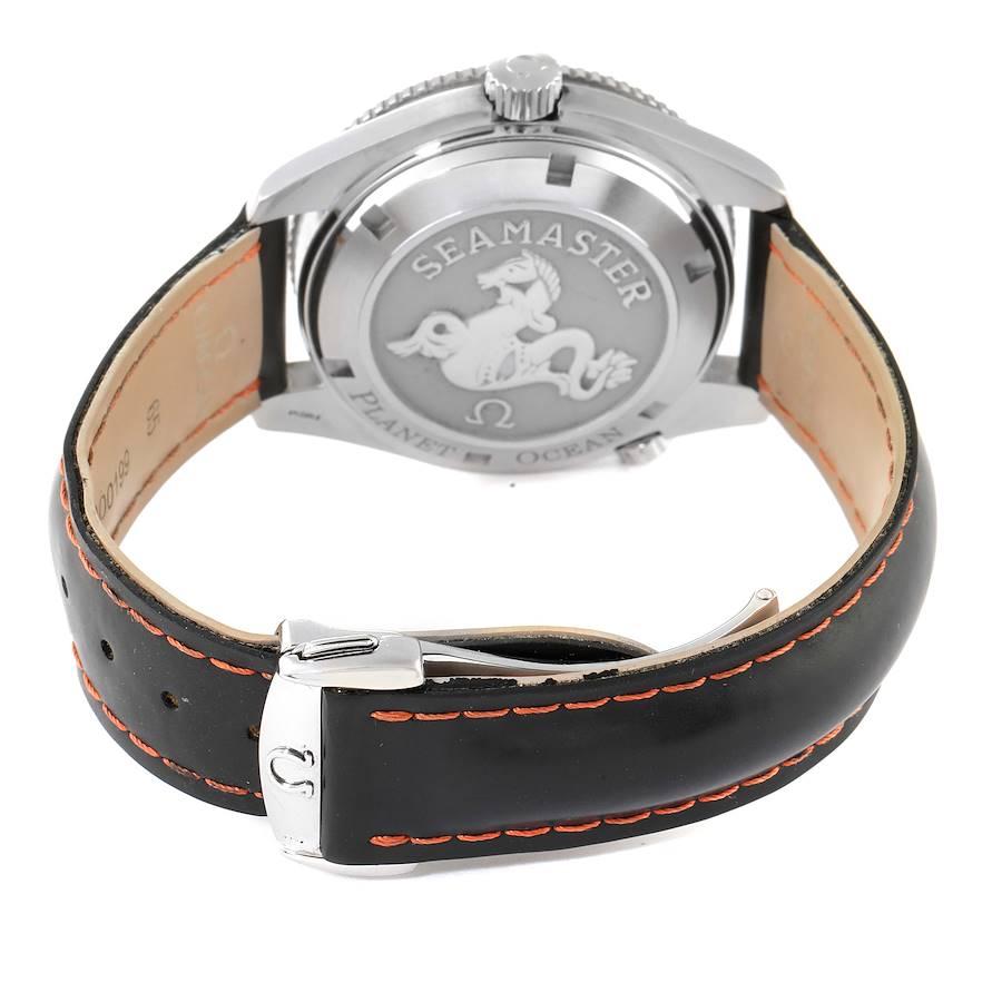 Men's Omega Seamaster Planet Ocean Orange Bezel Steel Watch 2209.50.00 For Sale