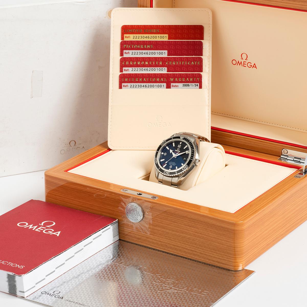 Women's or Men's Omega Seamaster Planet Ocean, 'Quantum of Solace James Bond', with Papers
