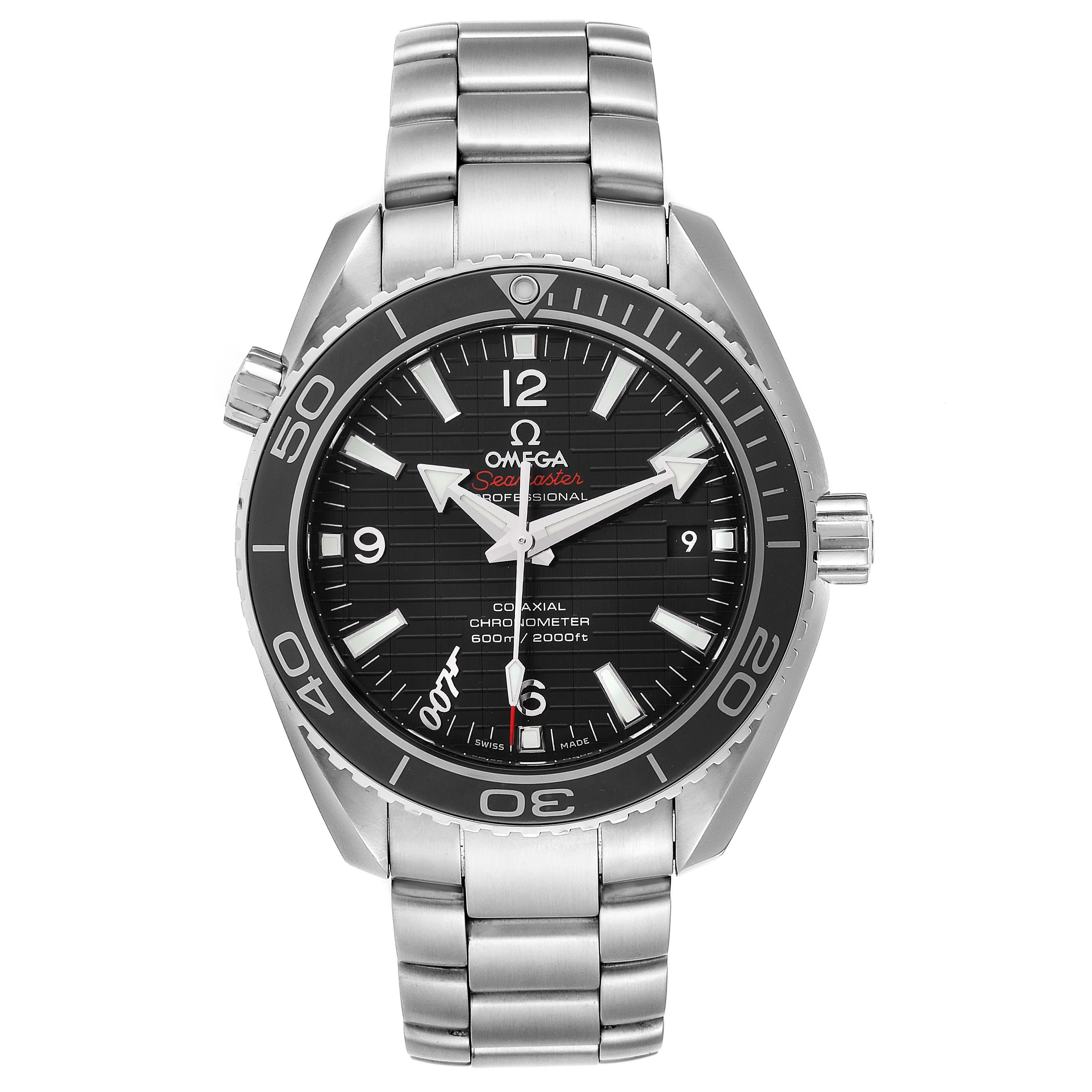 Omega Seamaster Planet Ocean Skyfall 007 LE Watch 232.30.42.21.01.004. Automatic self-winding chronometer movement with Co-Axial Escapement for greater precision, stability and durability. Silicon balance-spring on free sprung-balance, 2 barrels