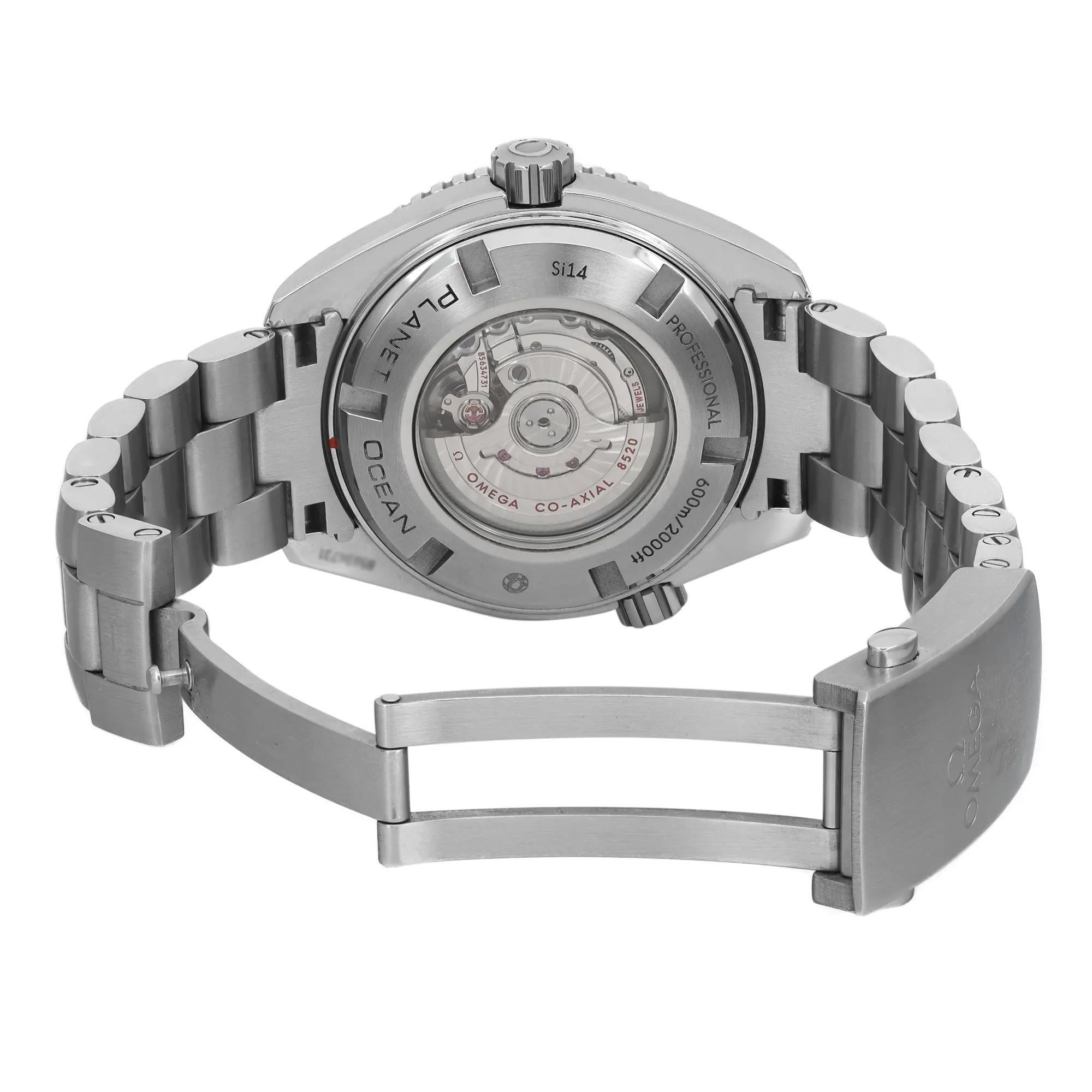 Omega Seamaster Planet Ocean Steel Diamond White Dial Watch 232.15.38.20.04.001 2