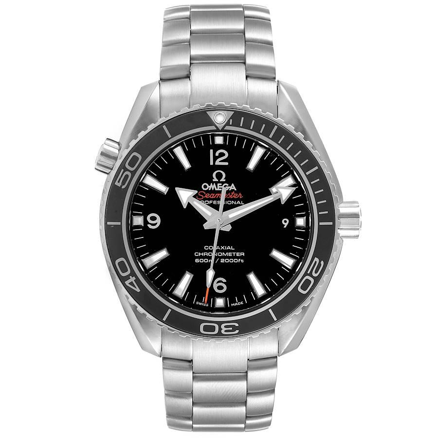 Omega Seamaster Planet Ocean Steel Mens Watch 232.30.42.21.01.001. Automatic self-winding chronometer movement with Co-Axial Escapement for greater precision, stability and durability. Free sprung-balance, 2 barrels mounted in series, automatic