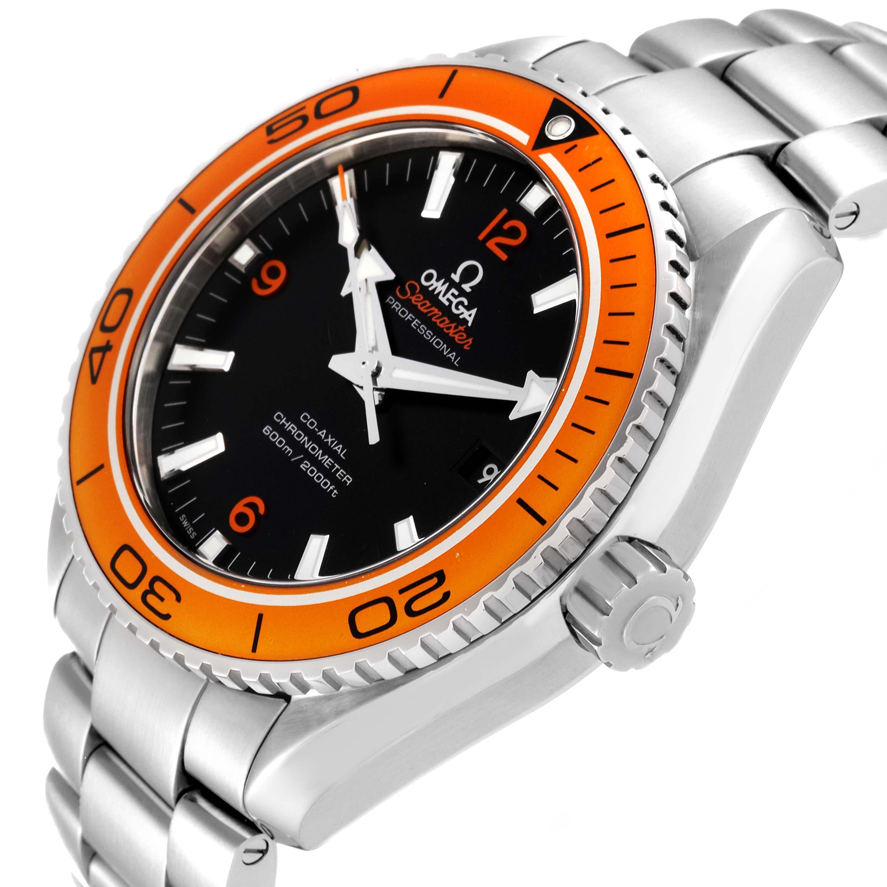 Omega Seamaster Planet Ocean Steel Mens Watch 232.30.42.21.01.002 In Excellent Condition For Sale In Atlanta, GA