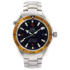 Used Omega Seamaster Planet Ocean Steel Orange Bezel Automatic Men’s Watch 2209.50.00