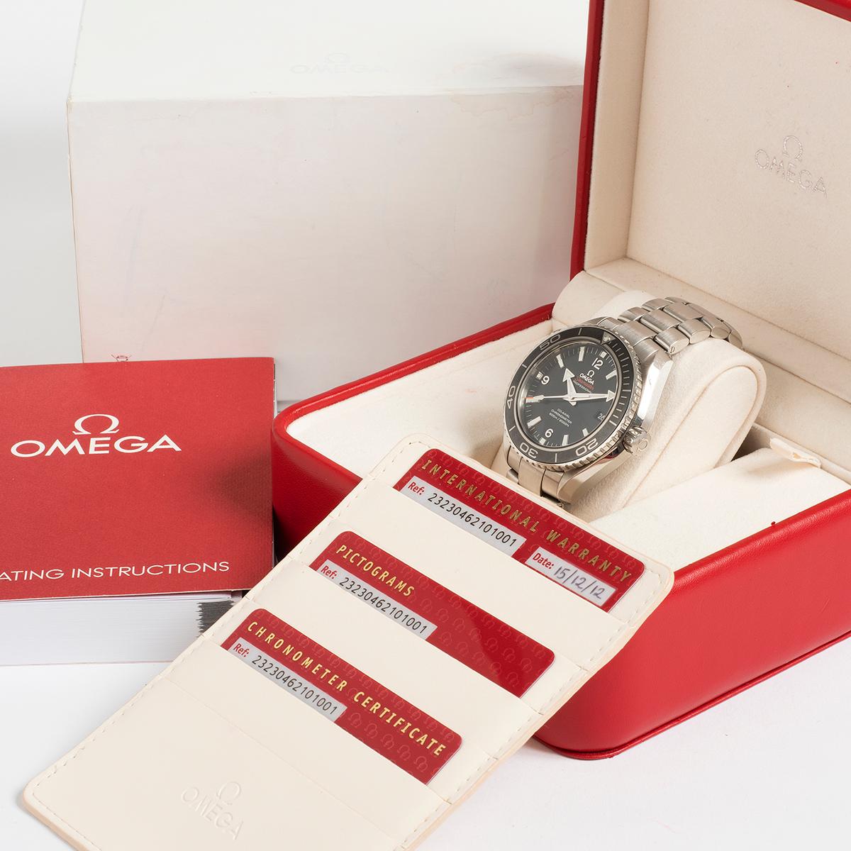 Omega Seamaster Planet Ocean Watch, 45mm Case, Exhibition C/B, Full Set, 2012. 1