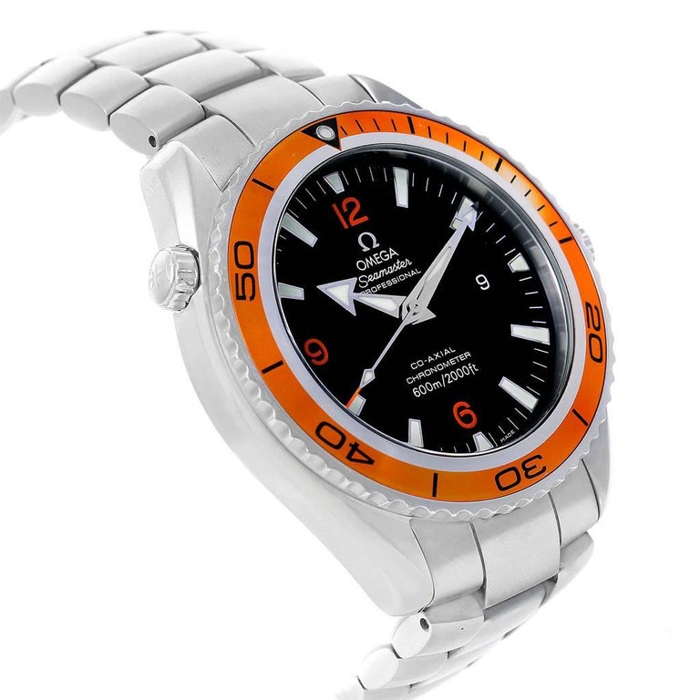 Omega Seamaster Planet Ocean XL Orange Bezel Men's Watch ...