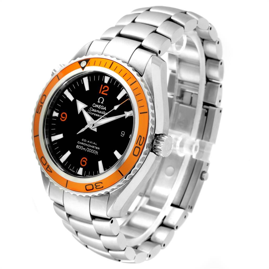 Omega Seamaster Planet Ocean XL Orange Bezel Men's Watch 2208.50.00 For Sale 2