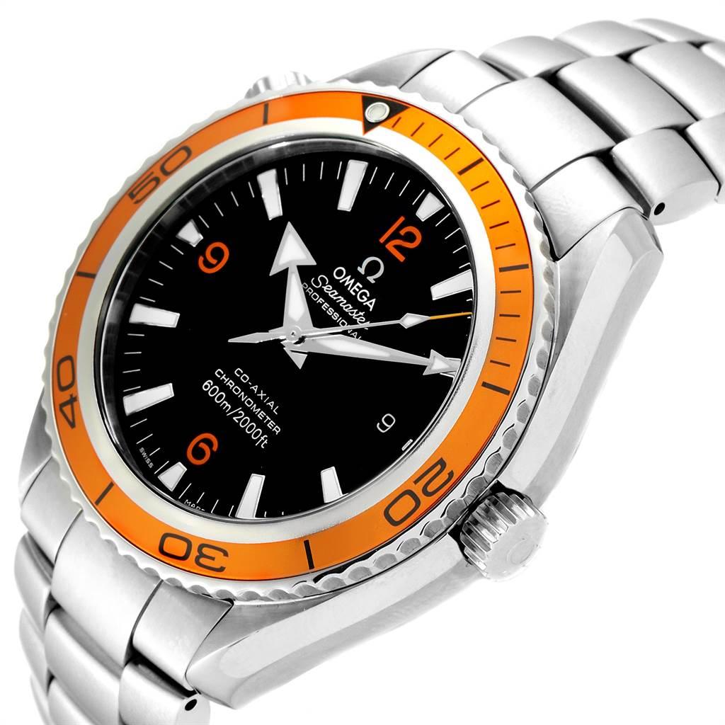 Omega Seamaster Planet Ocean XL Orange Bezel Men's Watch 2208.50.00 For Sale 3