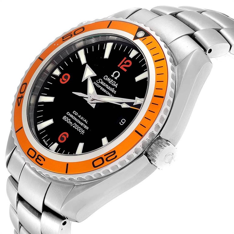 Omega Seamaster Ocean XL Orange Bezel Men’s Watch 2208.50.00 For Sale at 1stDibs omega
