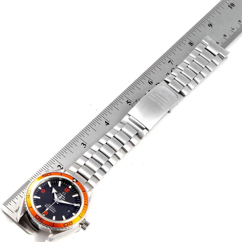Omega Seamaster Planet Ocean XL Orange Bezel Men's Watch 2208.50.00 For Sale 6