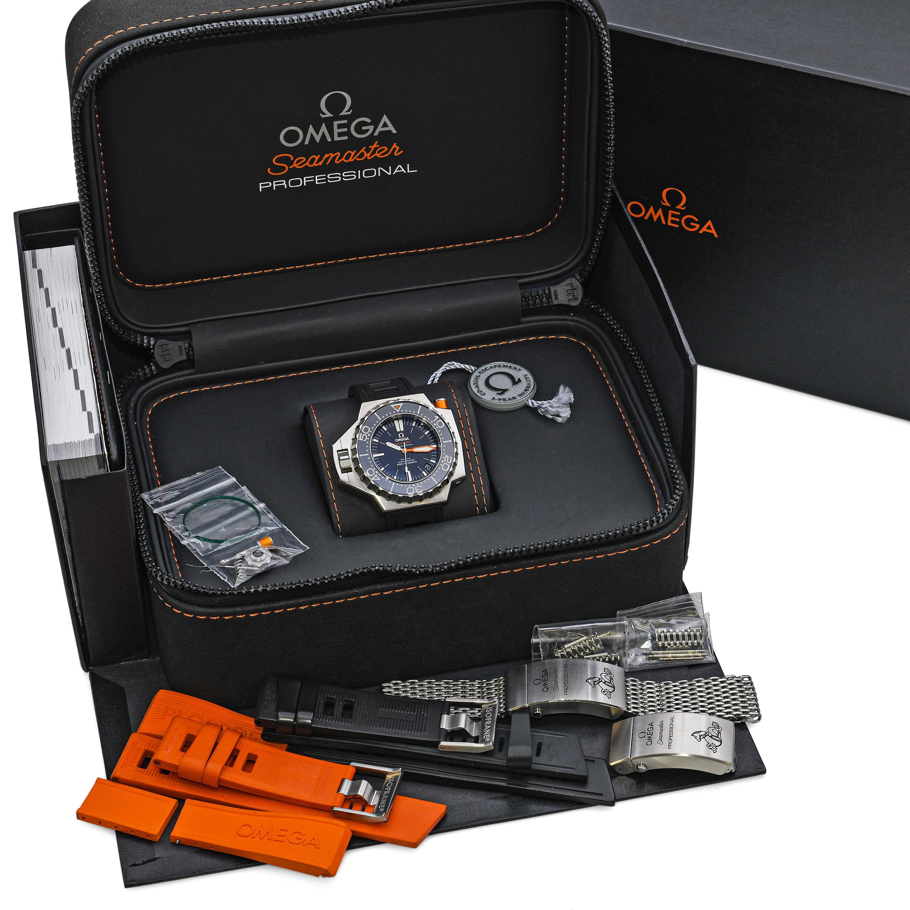 Montre pour homme Omega Seamaster Ploprof en acier inoxydable Co-Axial en vente 5