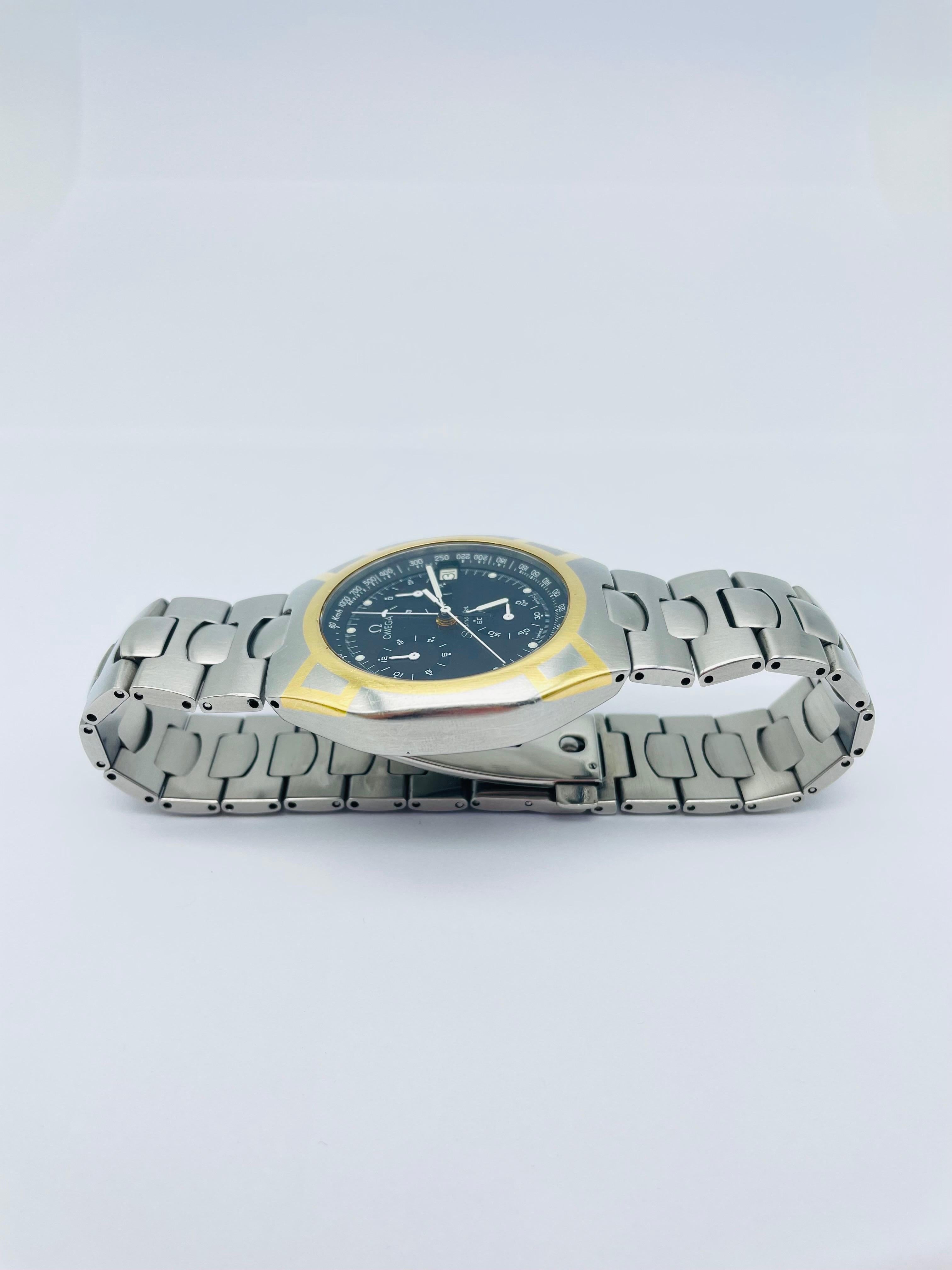 Omega Seamaster Polaris Chronograph Quartz Watch Steel / Gold 4