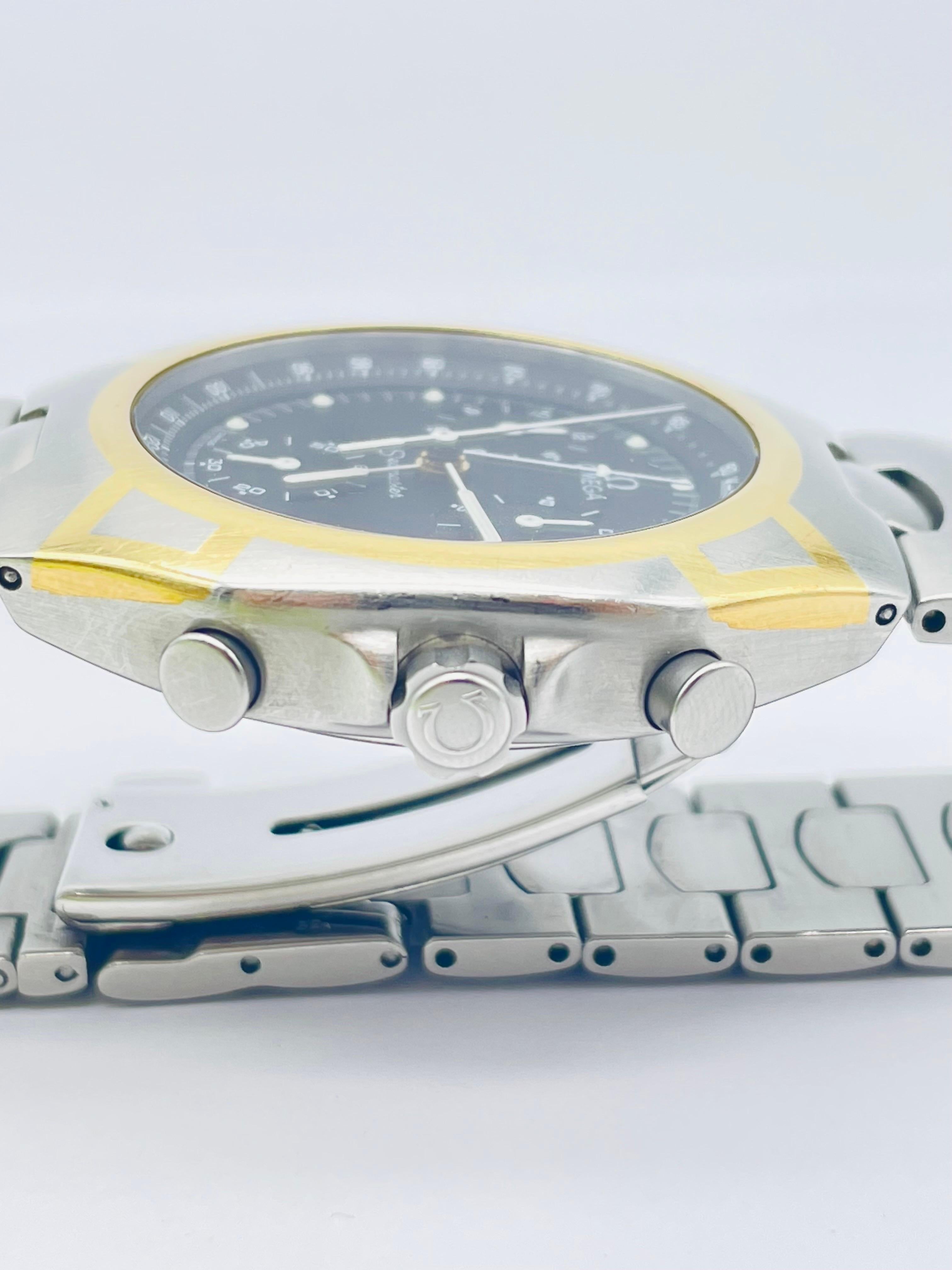 Omega Seamaster Polaris Chronograph Quartz Watch Steel / Gold 8
