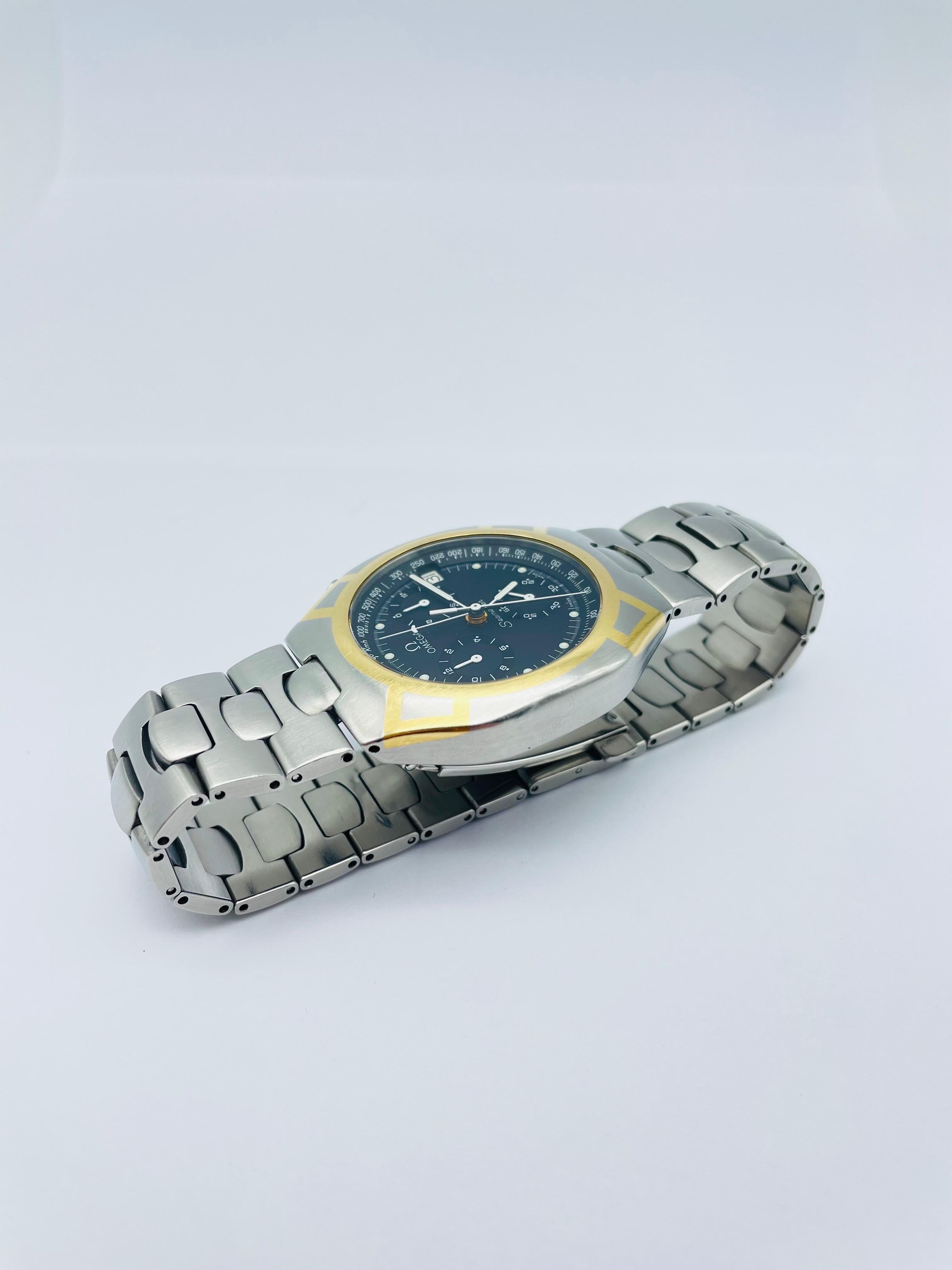 Women's or Men's Omega Seamaster Polaris Chronograph Quartz Watch Steel / Gold