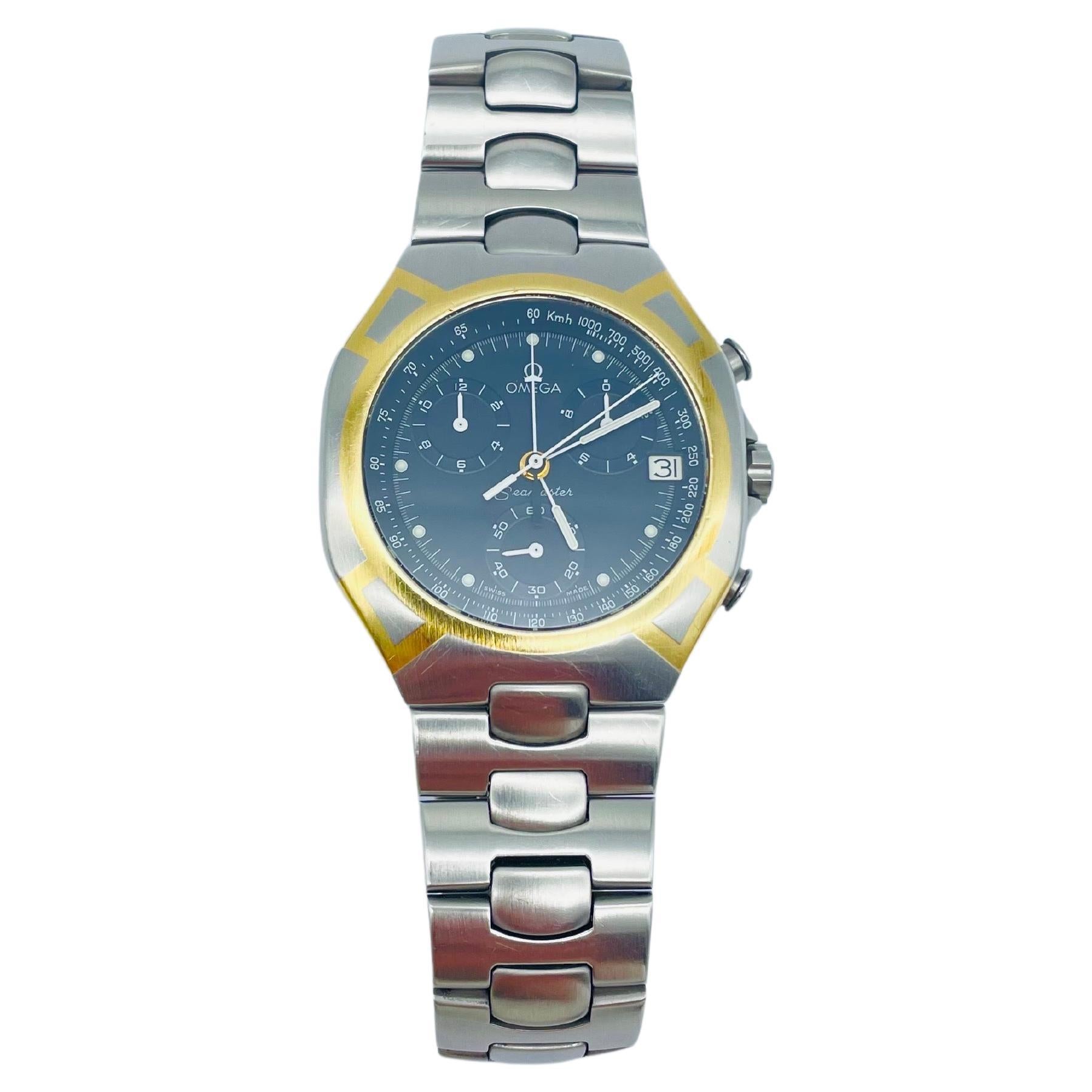Omega Seamaster Polaris Chronograph Quartz Watch Steel / Gold