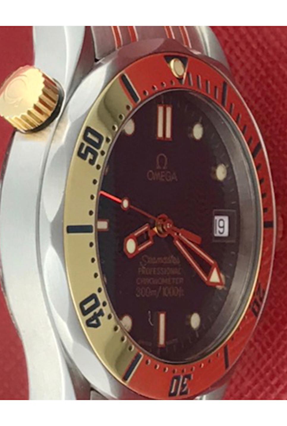 Omega Seamaster Professional 18 Karat and Yellow Gold Automatic Men's Wristwatch 1