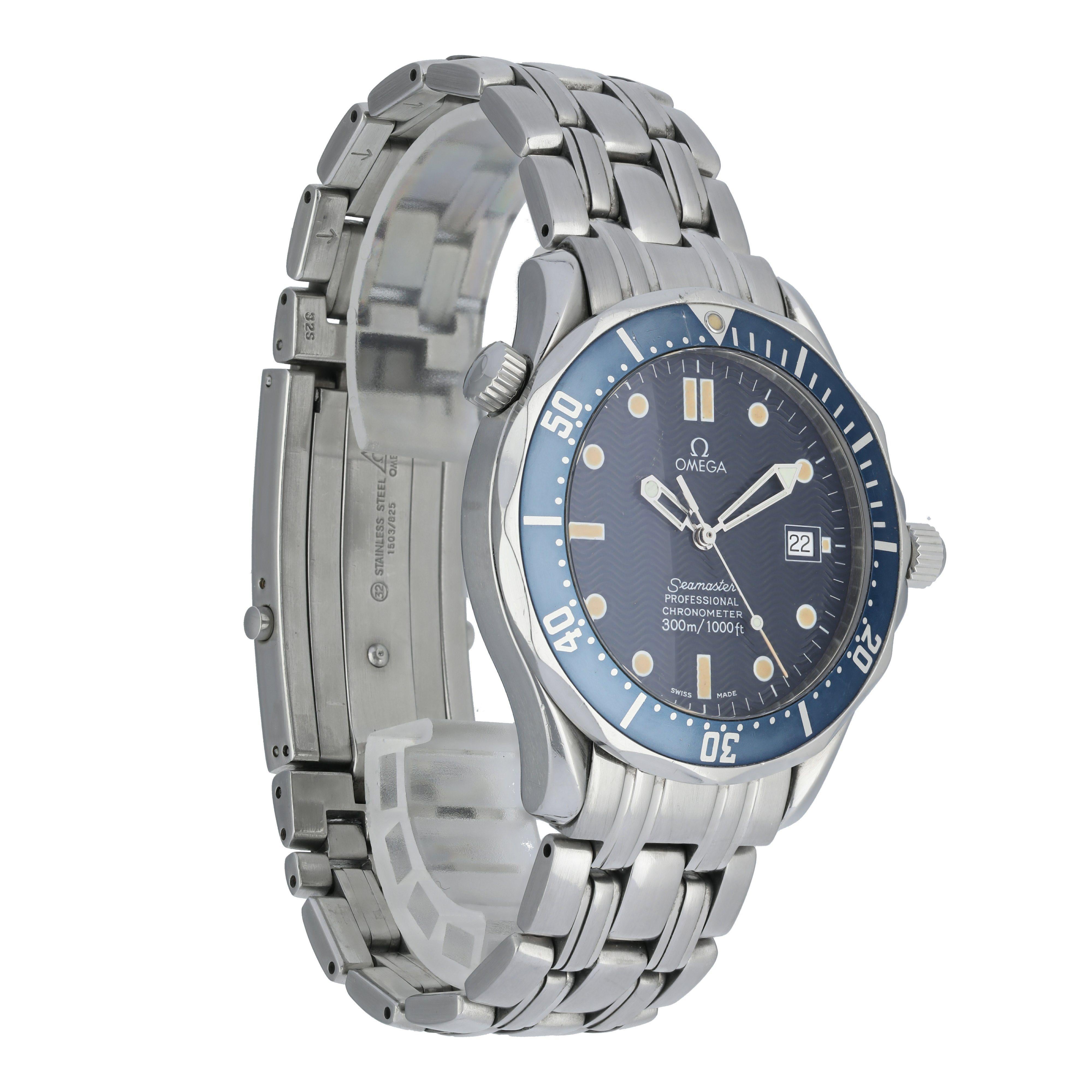 Omega Seamaster Professional 2531.80 Men's Watch In Excellent Condition For Sale In New York, NY