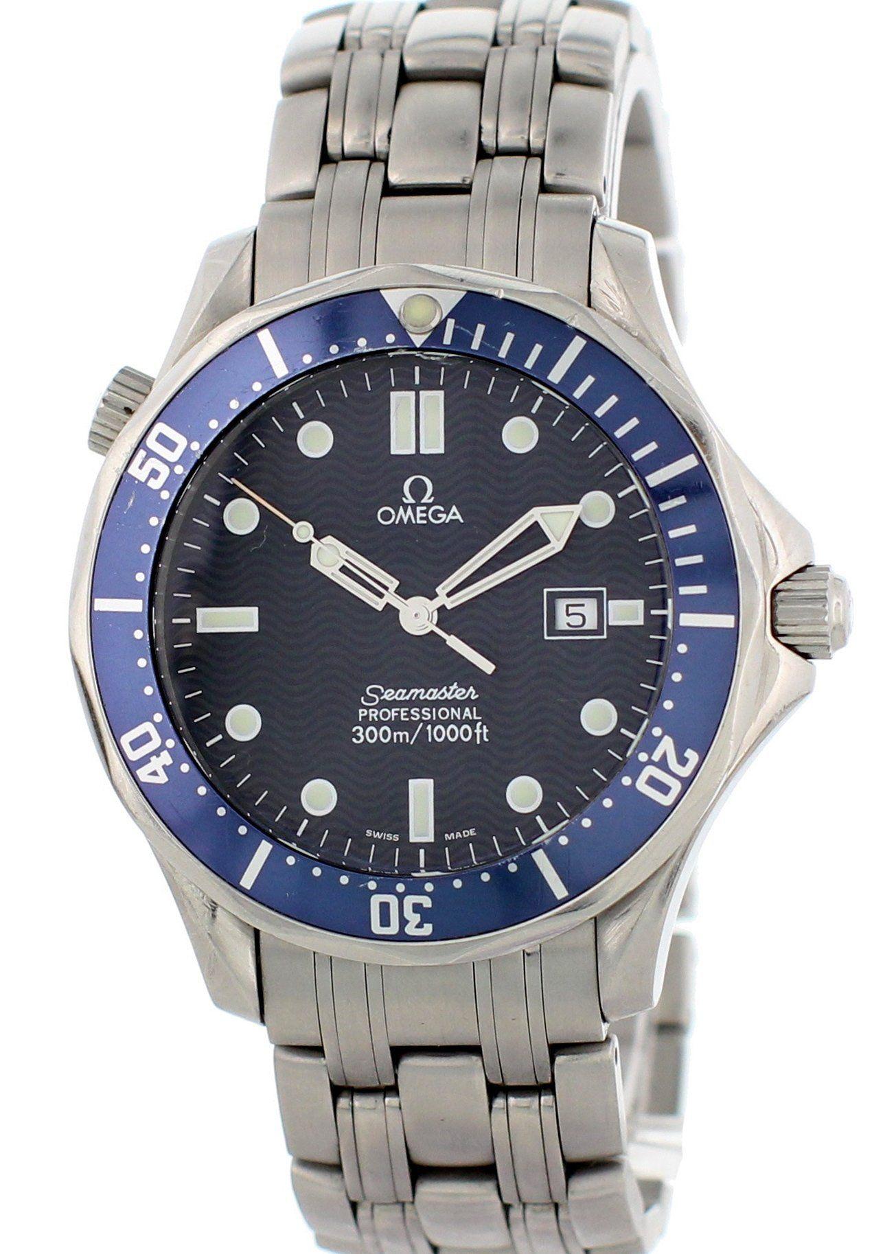 Omega Seamaster Professional Chronometer 2541.80 Mens Watch. 41mm stainless steel case. Unidirectional stainless steel bezel. Dark Blue dial with minute markers, luminous hands, and indexes. Date display at the 3 O'clock position. Stainless steel