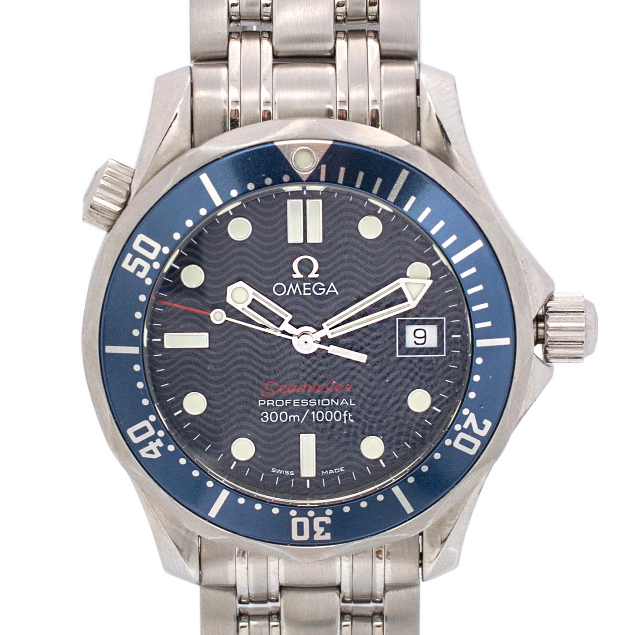 Omega Seamaster Professional Quartz 196.1505 36MM Edelstahl Herrenuhr im Zustand „Hervorragend“ in Houston, TX