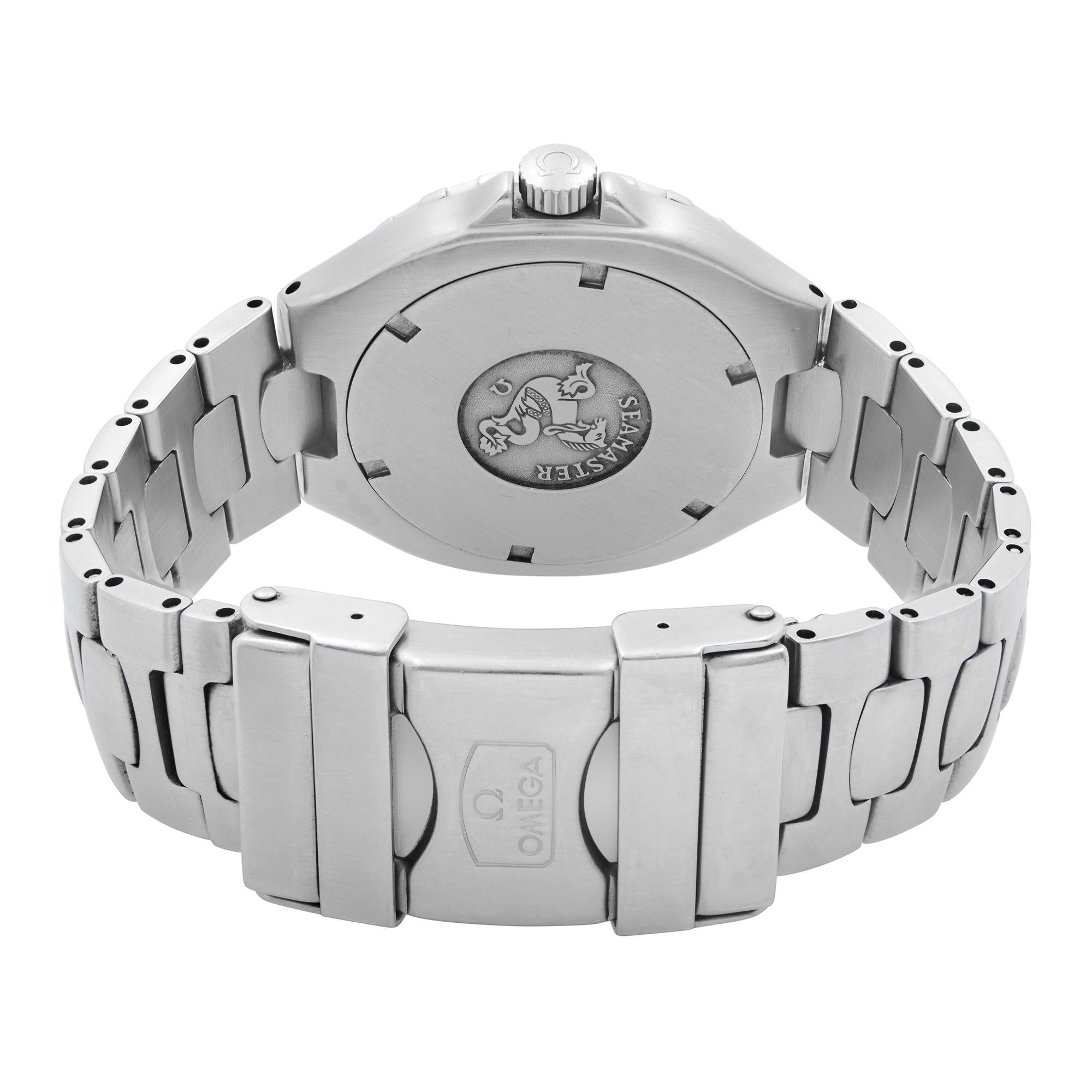 Omega Seamaster Professional Steel Black Dial Quartz Mens Watch 3961052 1