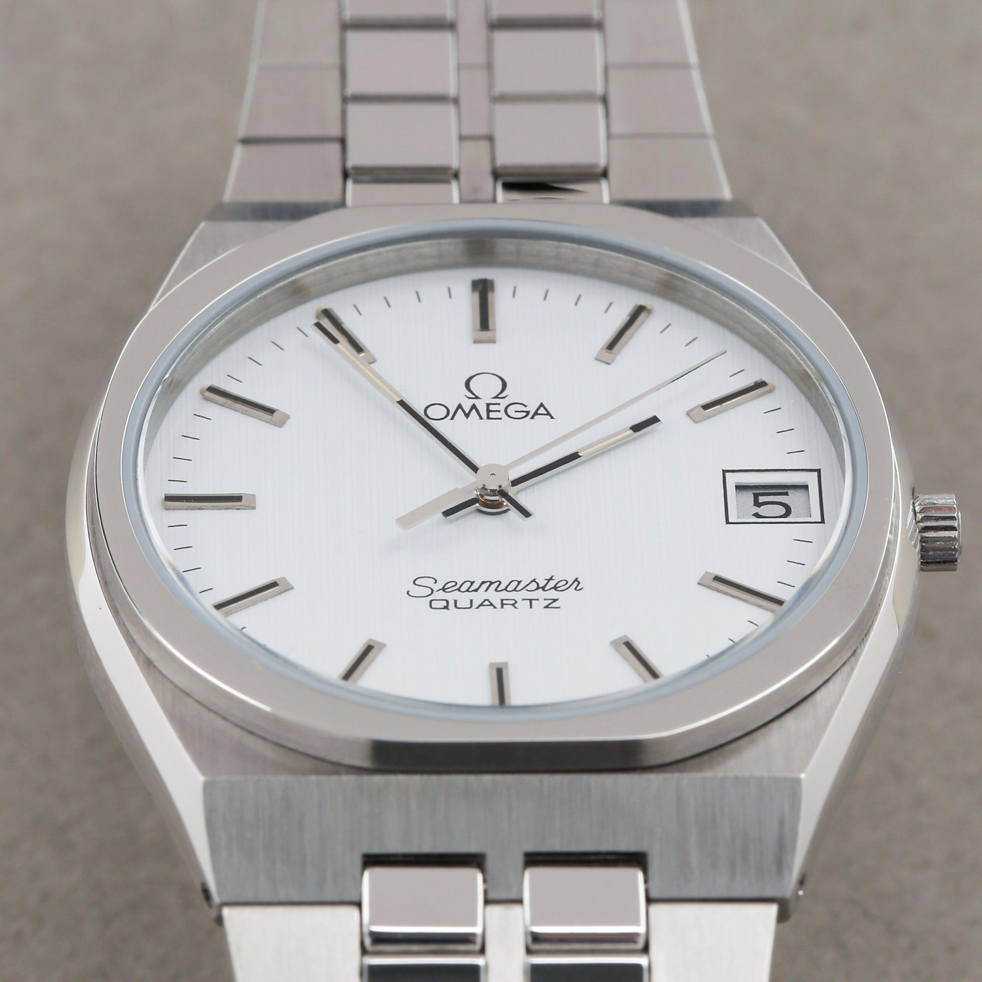 Omega Seamaster Quartz 1342 Men Stainless Steel Watch In Excellent Condition In Bishops Stortford, Hertfordshire