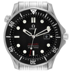 Omega Seamaster Quartz Black Dial Steel Mens Watch 212.30.41.61.01.001 Box Card
