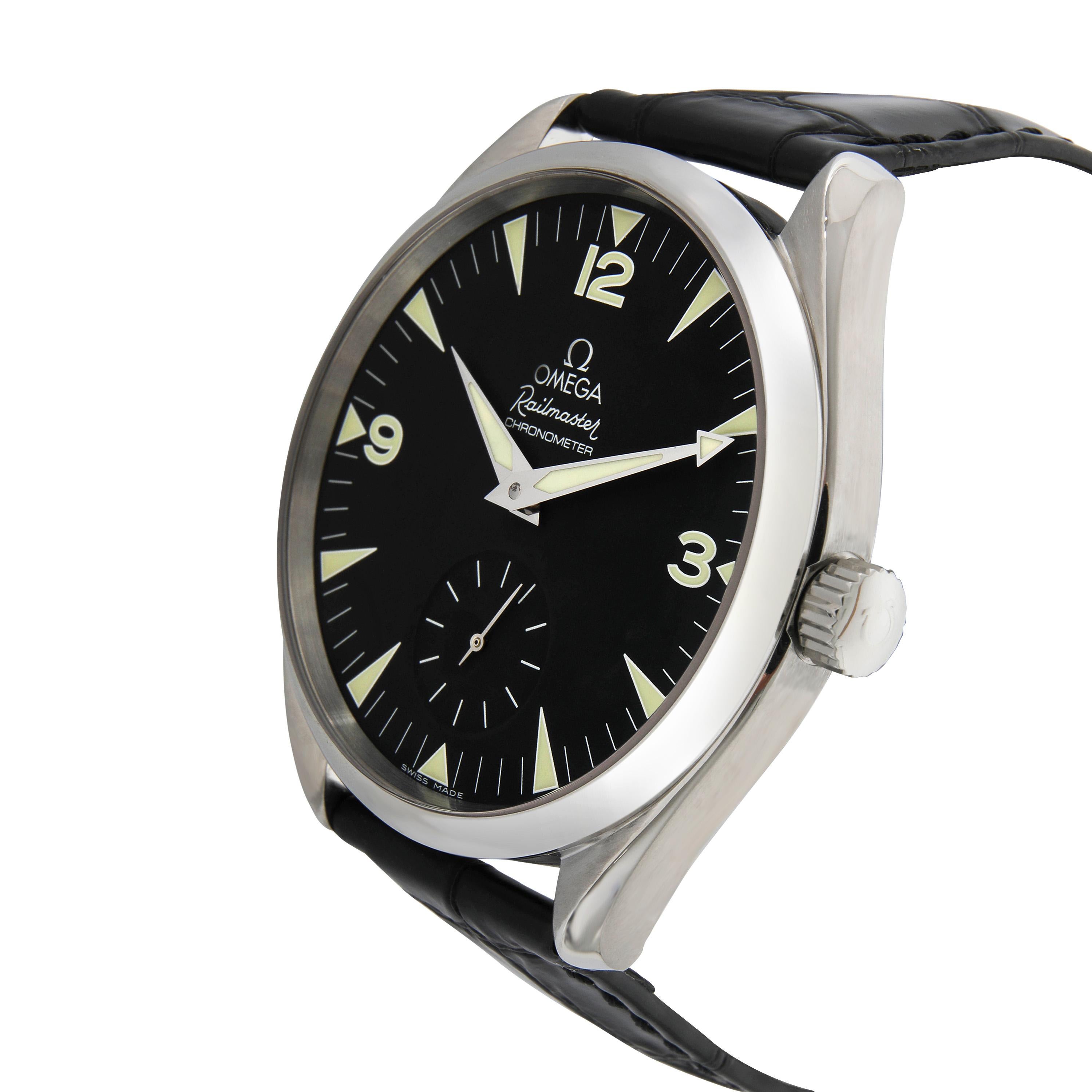 Omega Seamaster Railmaster 2806,52.37 Herrenuhr in  Rostfreier Stahl im Zustand „Hervorragend“ in New York, NY