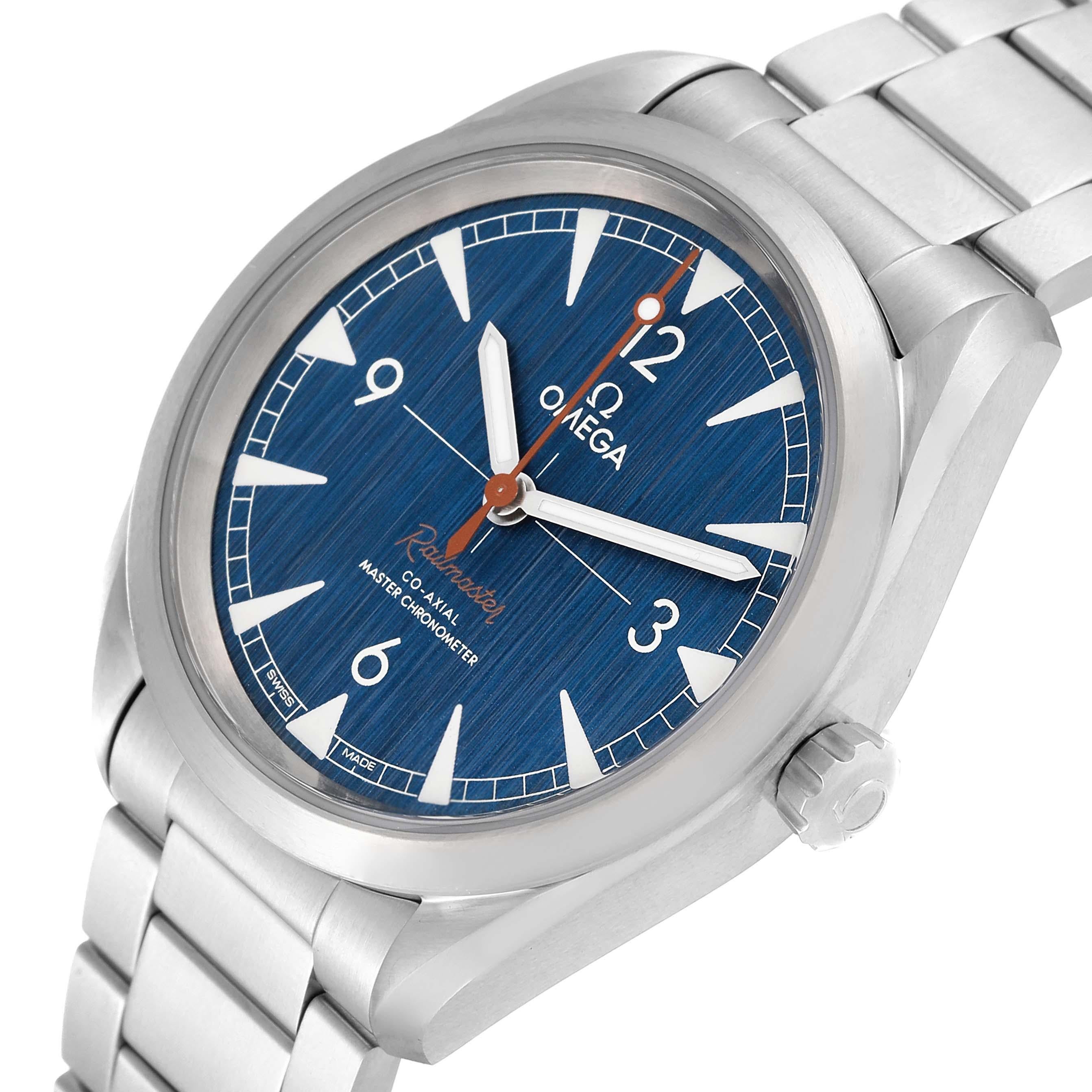 Omega Seamaster Railmaster Steel Mens Watch 220.10.40.20.03.001 Unworn. Omega calibre 8806 automatic self-winding movement, 55-hour power reserve with Co-Axial escapement. Certified Master Chronometer, approved by METAS, resistant to magnetic fields