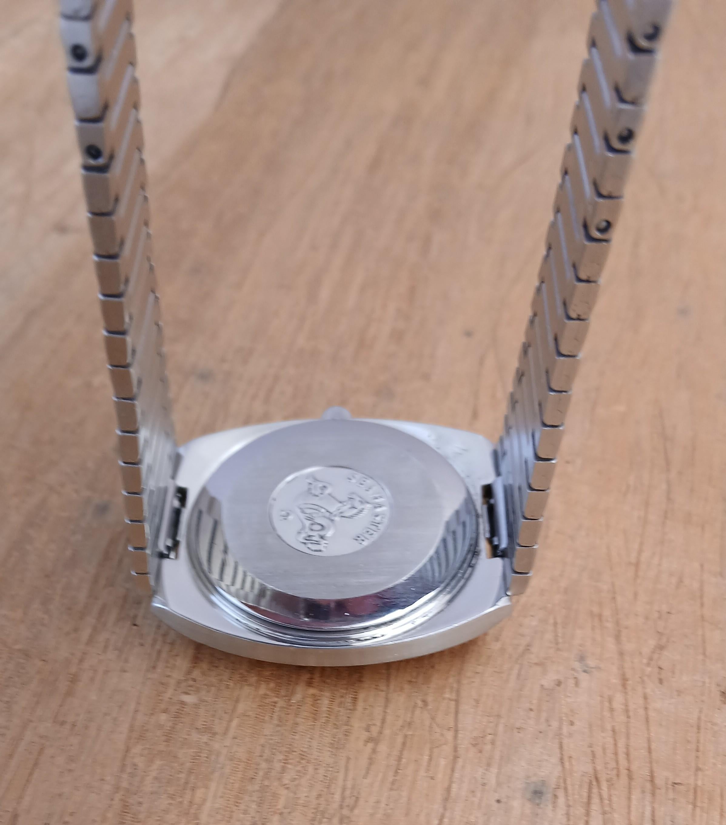 Omega Seamaster Ref 1660207 Automatik Datum Silber Zifferblatt Stahlband Uhr im Angebot 5