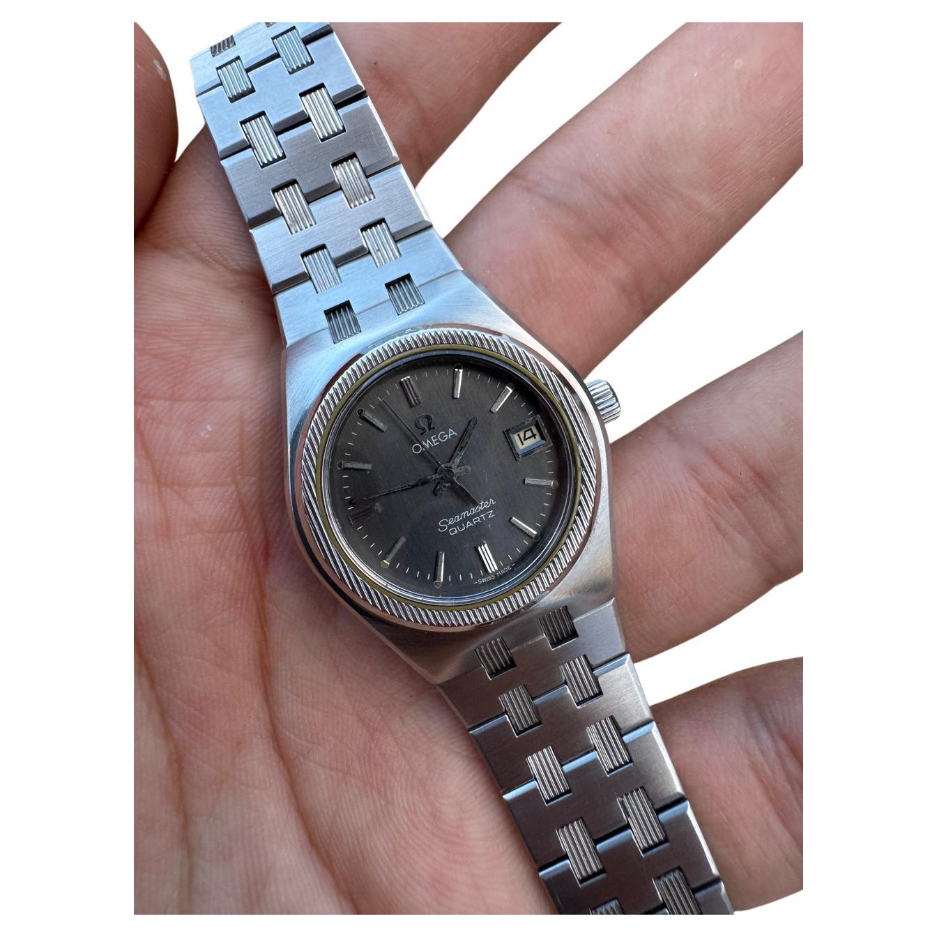 Omega Seamaster Ref 5960018 Stainless Steel Ladies Watch For Sale