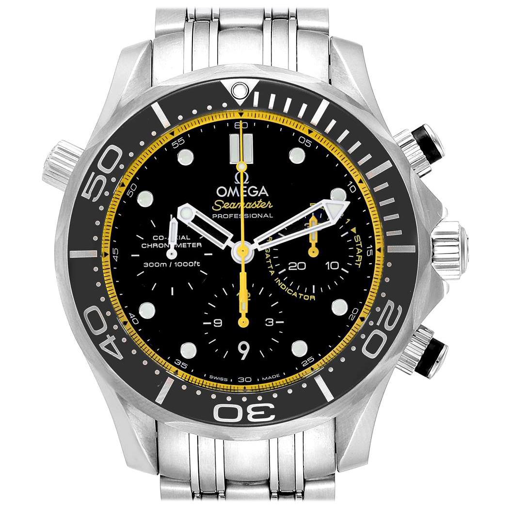 Omega Seamaster Regatta Yellow Hands Men's Watch 212.30.44.50.01.002 Card