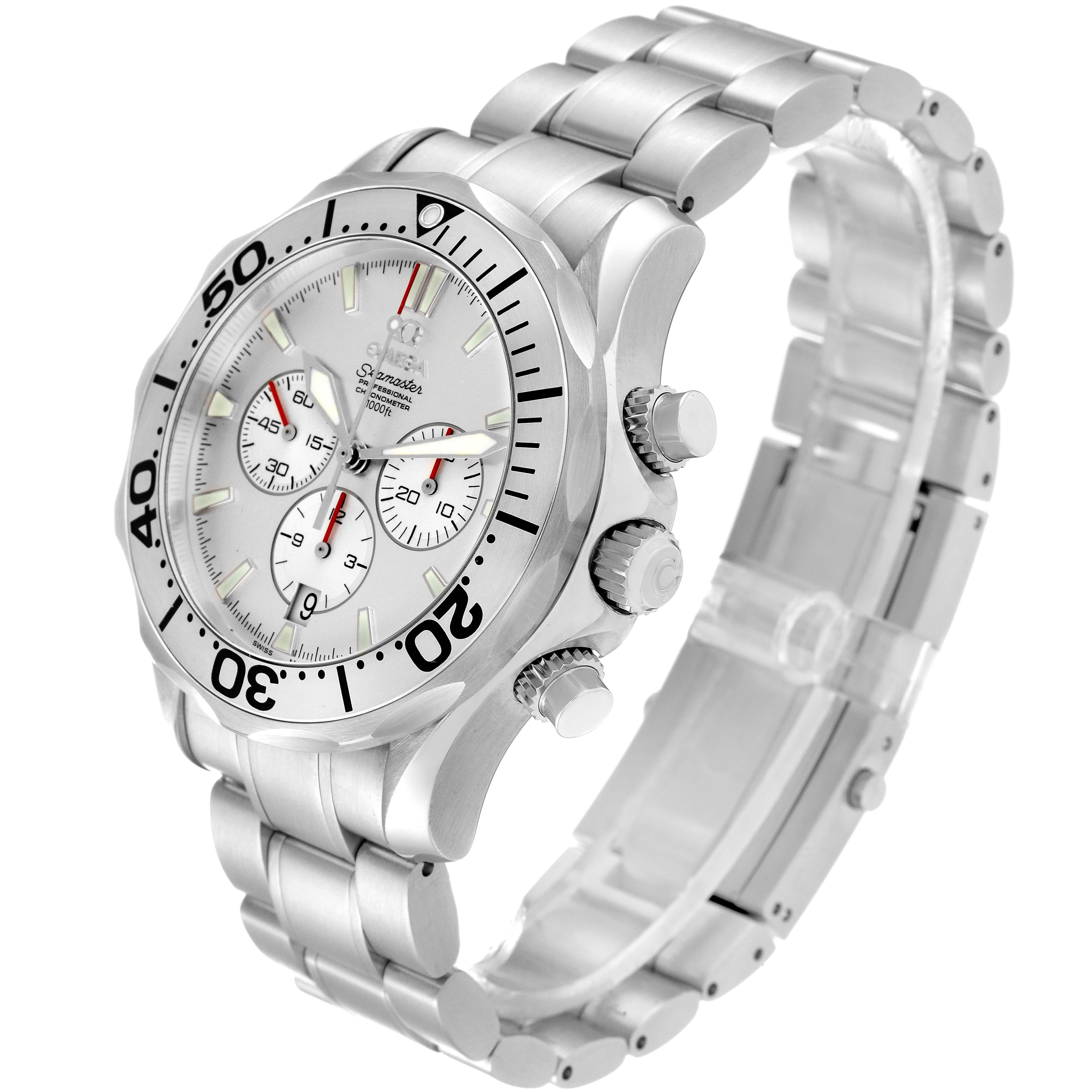 Men's Omega Seamaster Special Edition Chronograph Watch 2589.30.00 Box Card For Sale