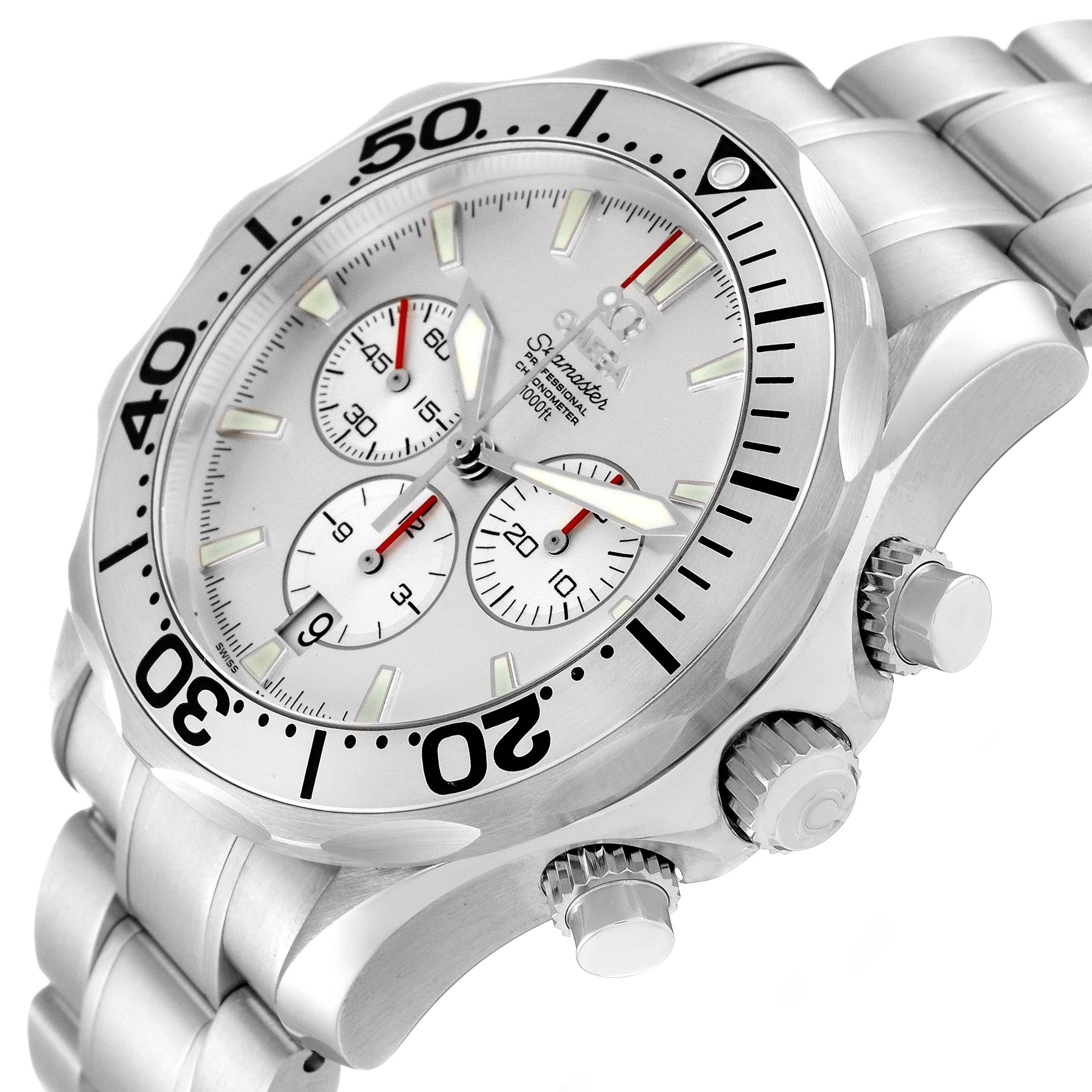 Omega Seamaster Special Edition Chronograph Watch 2589.30.00 Box Card For Sale 1