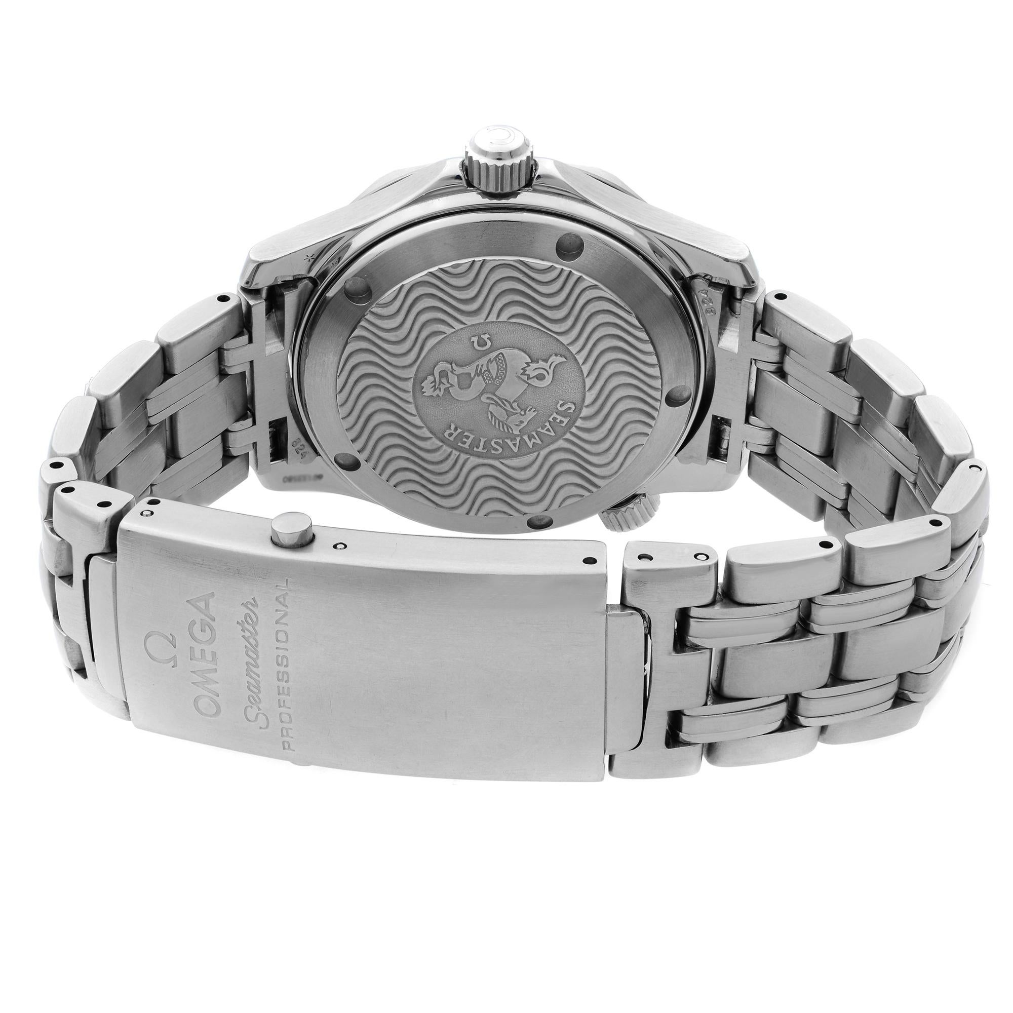 Omega Seamaster Acier inoxydable Cadran bleu Montre automatique pour hommes 2551.80.00 2
