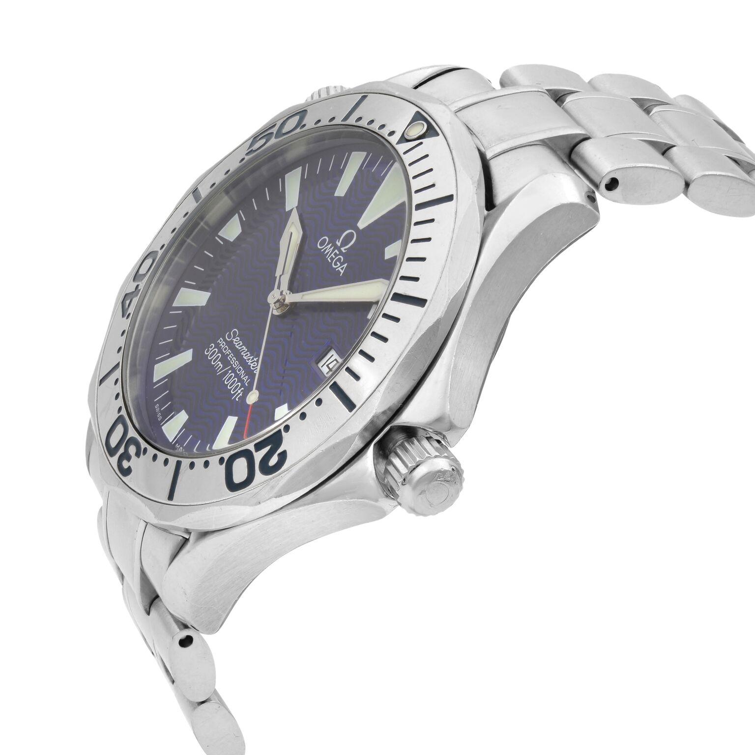 omega watch blue face