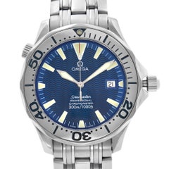 Omega Seamaster Stainless Steel Blue Wave Dial Automatic Men's Watch 2231.80.00