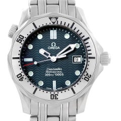 Used Omega Seamaster Steel Midsize 300 m Men's Watch 2562.80.00 Card
