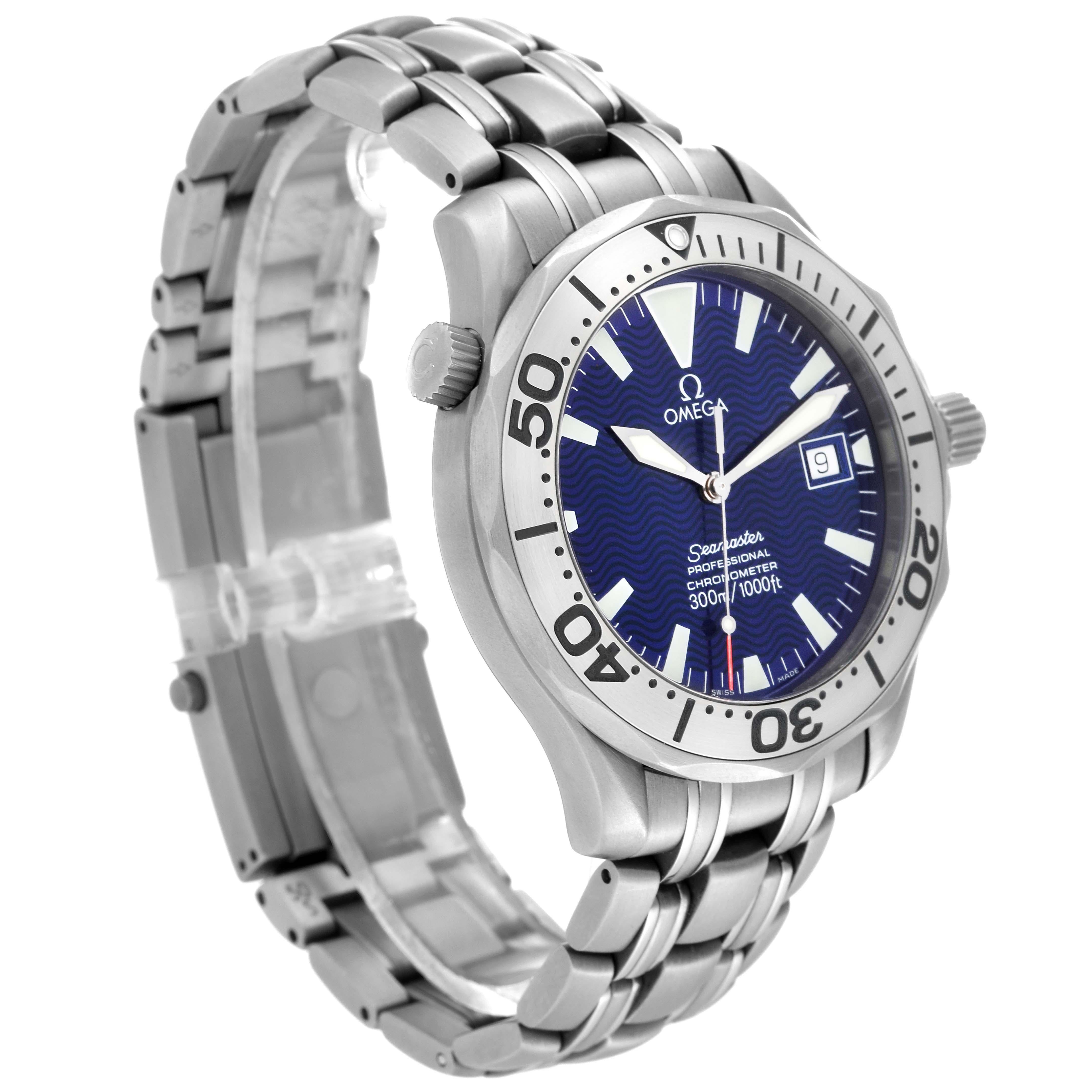 Omega Seamaster Herrenuhr 2232.80,00 aus Titan mit blauem Zifferblatt 2