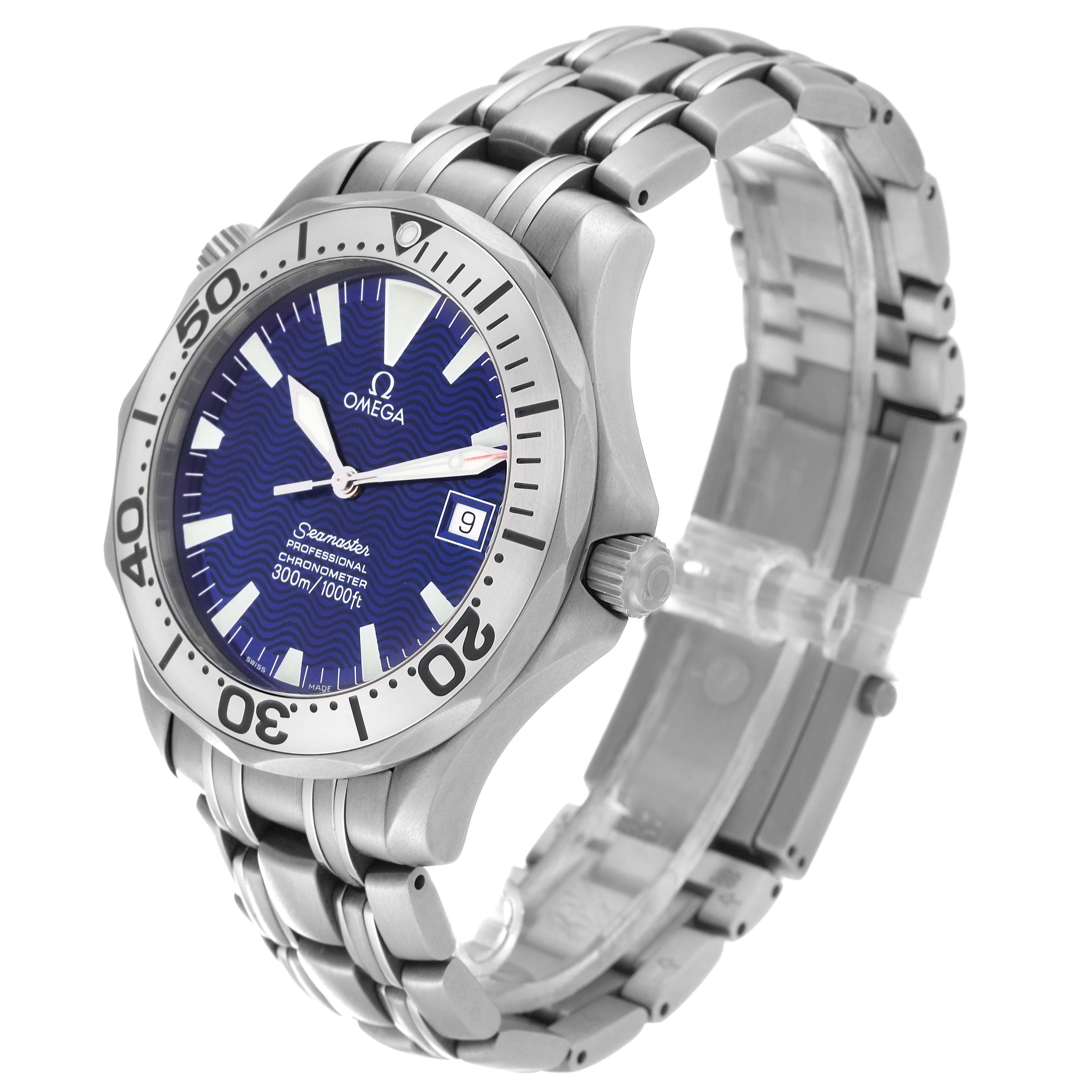 Omega Seamaster Herrenuhr 2232.80,00 aus Titan mit blauem Zifferblatt 3