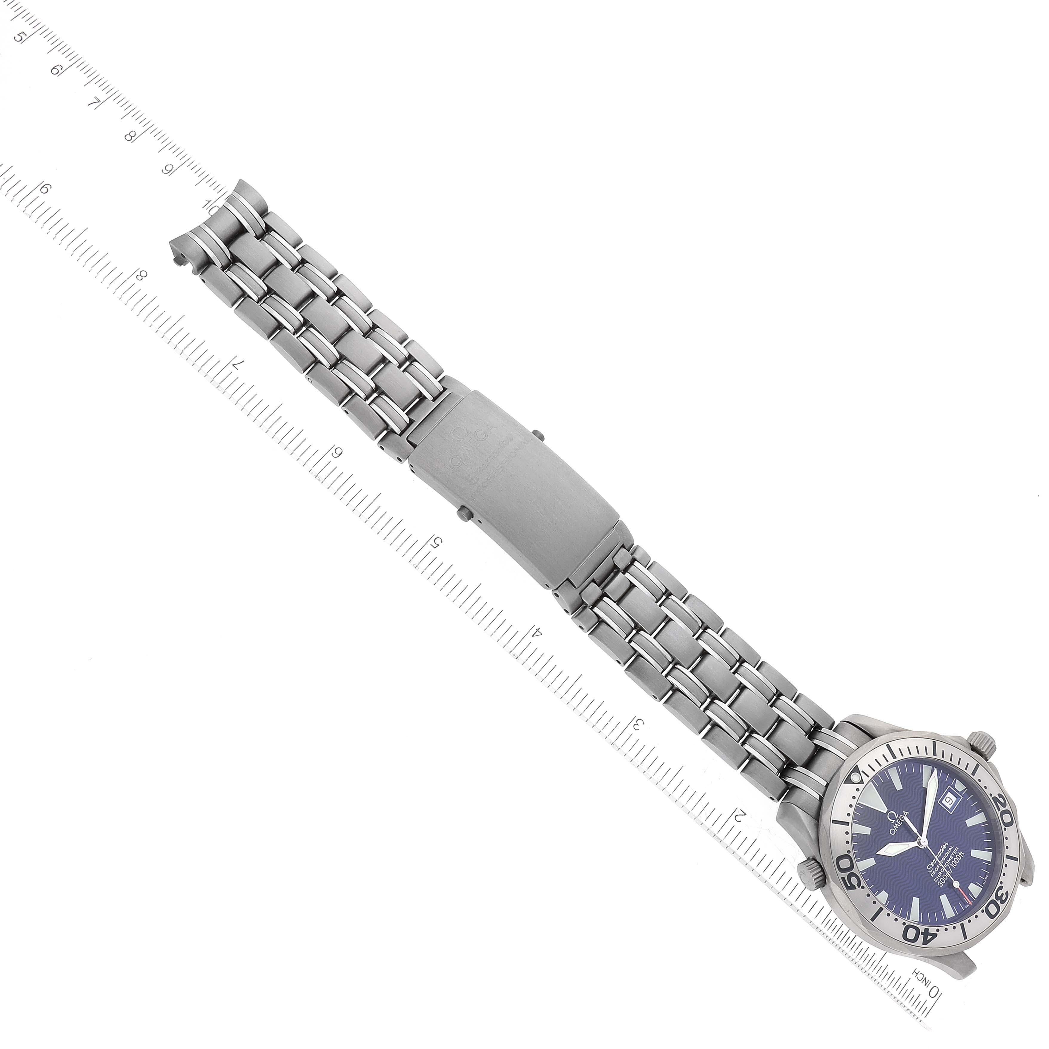 Omega Seamaster Herrenuhr 2232.80,00 aus Titan mit blauem Zifferblatt 5