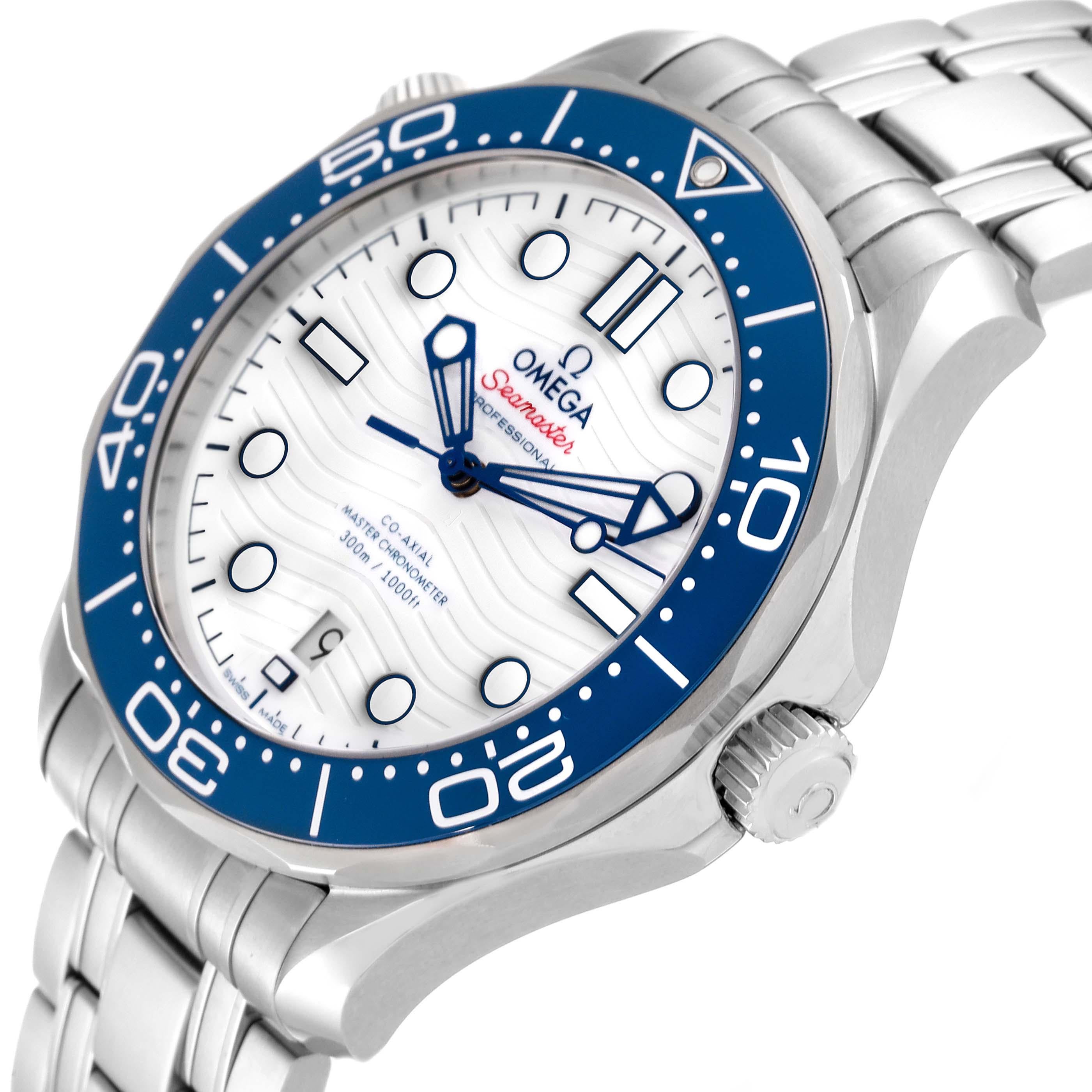 Omega Seamaster Tokyo 2020 Limited Edition Steel Mens Watch 522.30.42.20.04.001 Unworn. Automatic self-winding chronometer, Co-Axial Escapement movement with rhodium-plated finish. Stainless steel case 42.0 mm in diameter. Omega logo on crown.