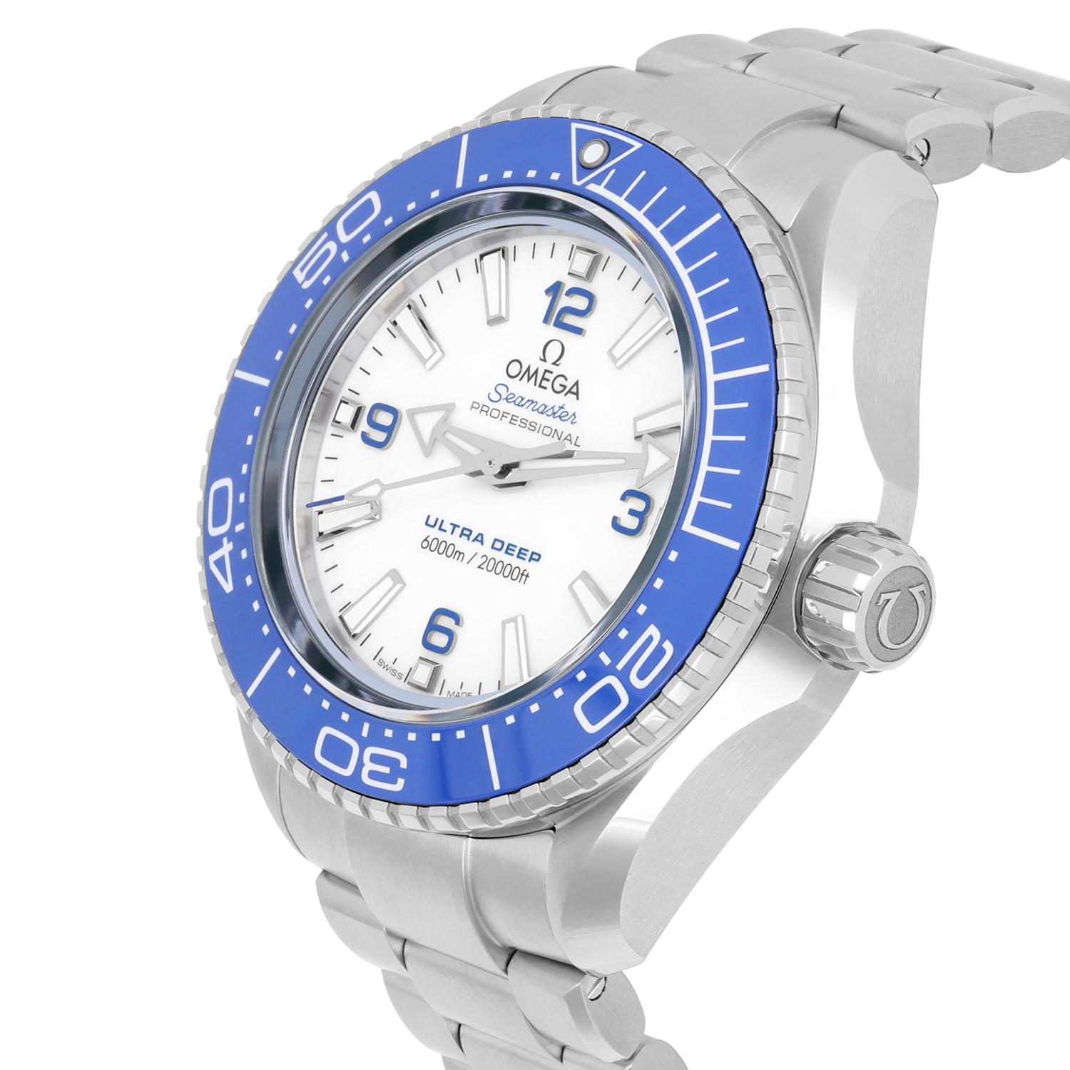Women's or Men's Omega Seamaster Ultra Deep 6000M Planet Ocean 6000M O‑MEGASTEEL ON O‑MEGASTEEL For Sale