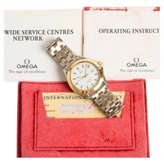Vintage Omega Seamaster Wristwatch Ref 2311.21.00. White Dial, Quartz, Year Circa 1998.