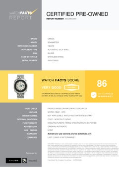 Omega Seamaster 166.078, White Dial Certified Authentic