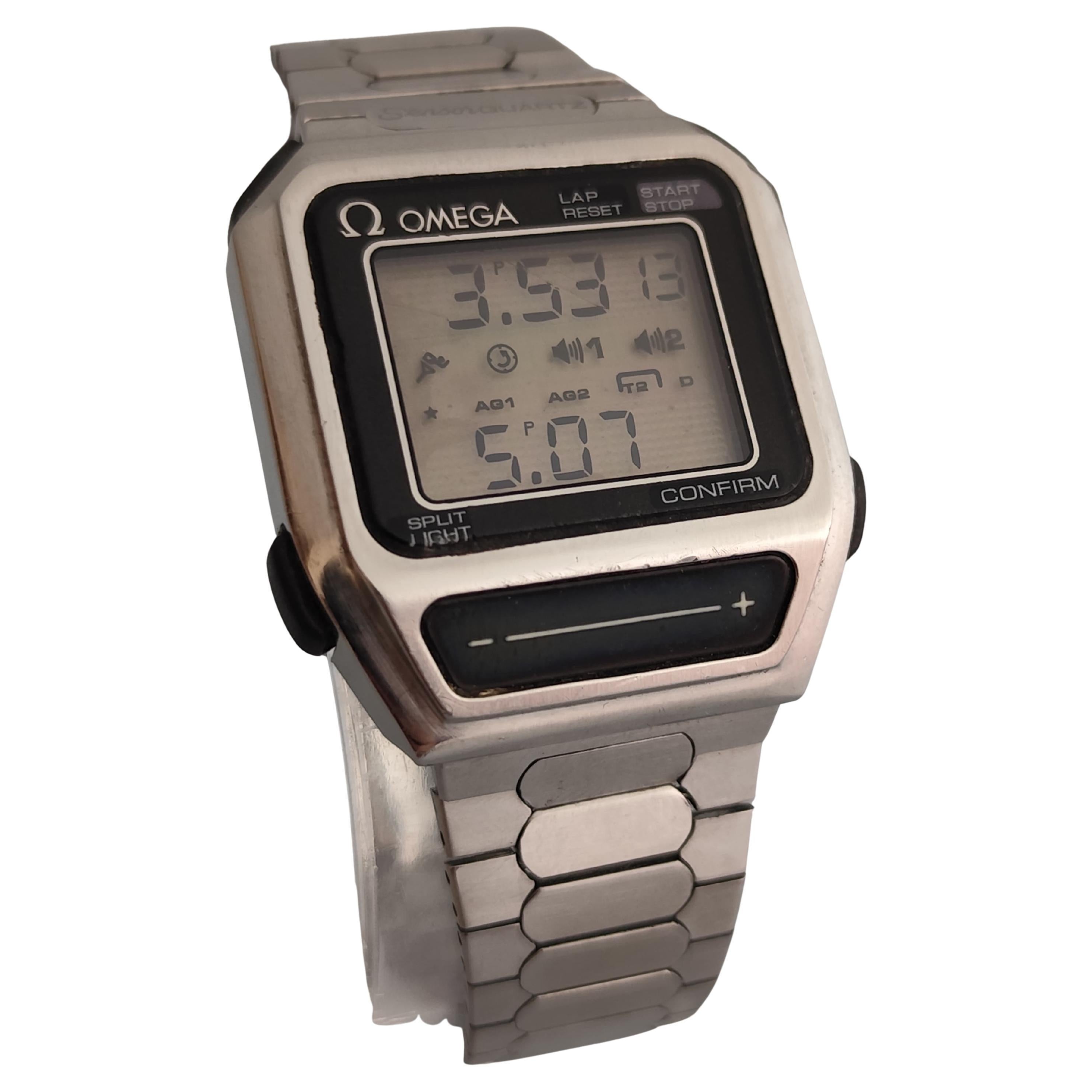 Omega Sensorquartz Stainless Steel 1640 LCD Quartz Watch
