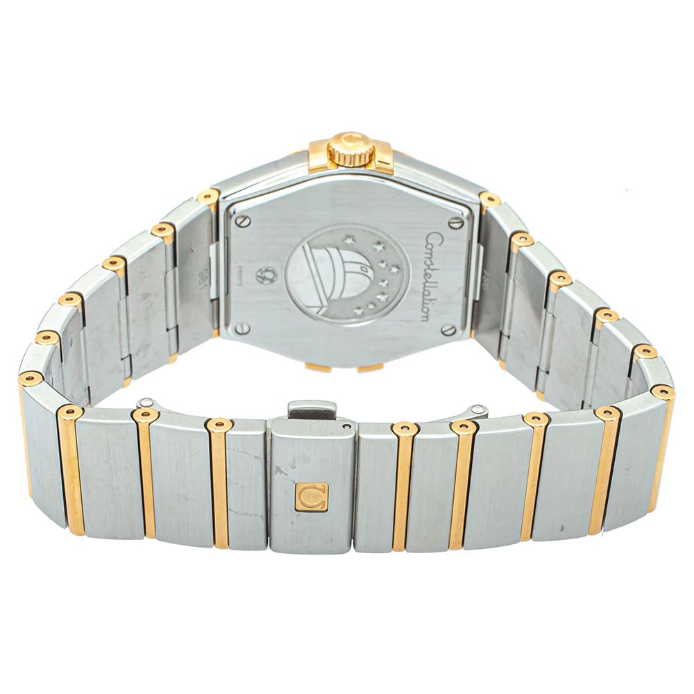 Omega Silver 18K Yellow Gold Constellation Men's Wristwatch 35mm 1